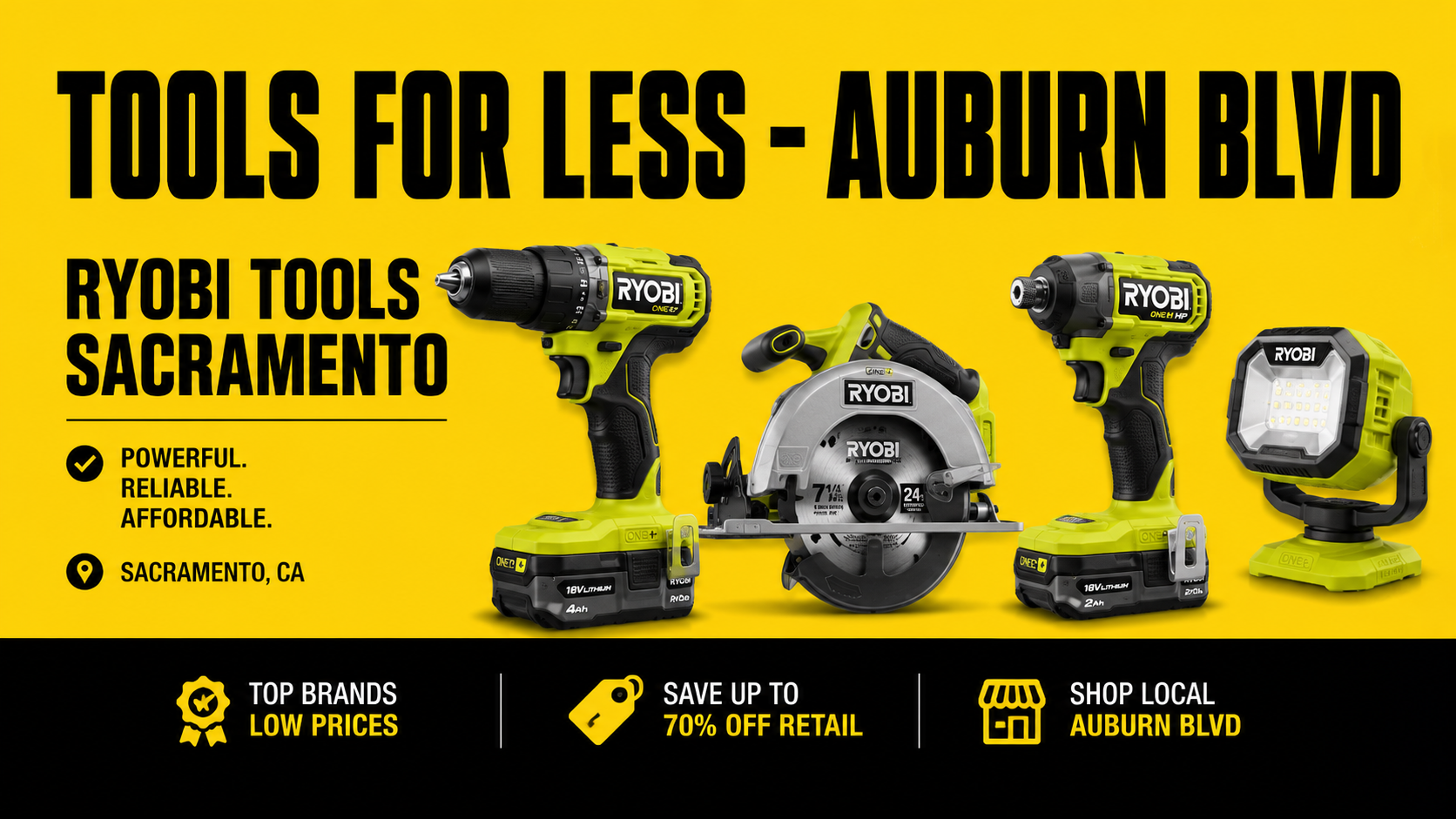 RYOBI Tools in Sacramento: The Best Budget-Friendly Option for DIY Homeowners