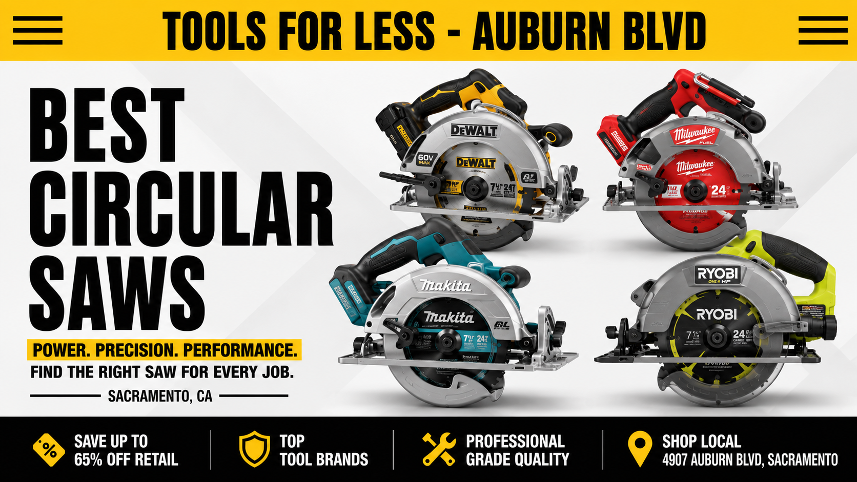 Best Circular Saws in Sacramento: Milwaukee, DeWalt, and Makita Compared