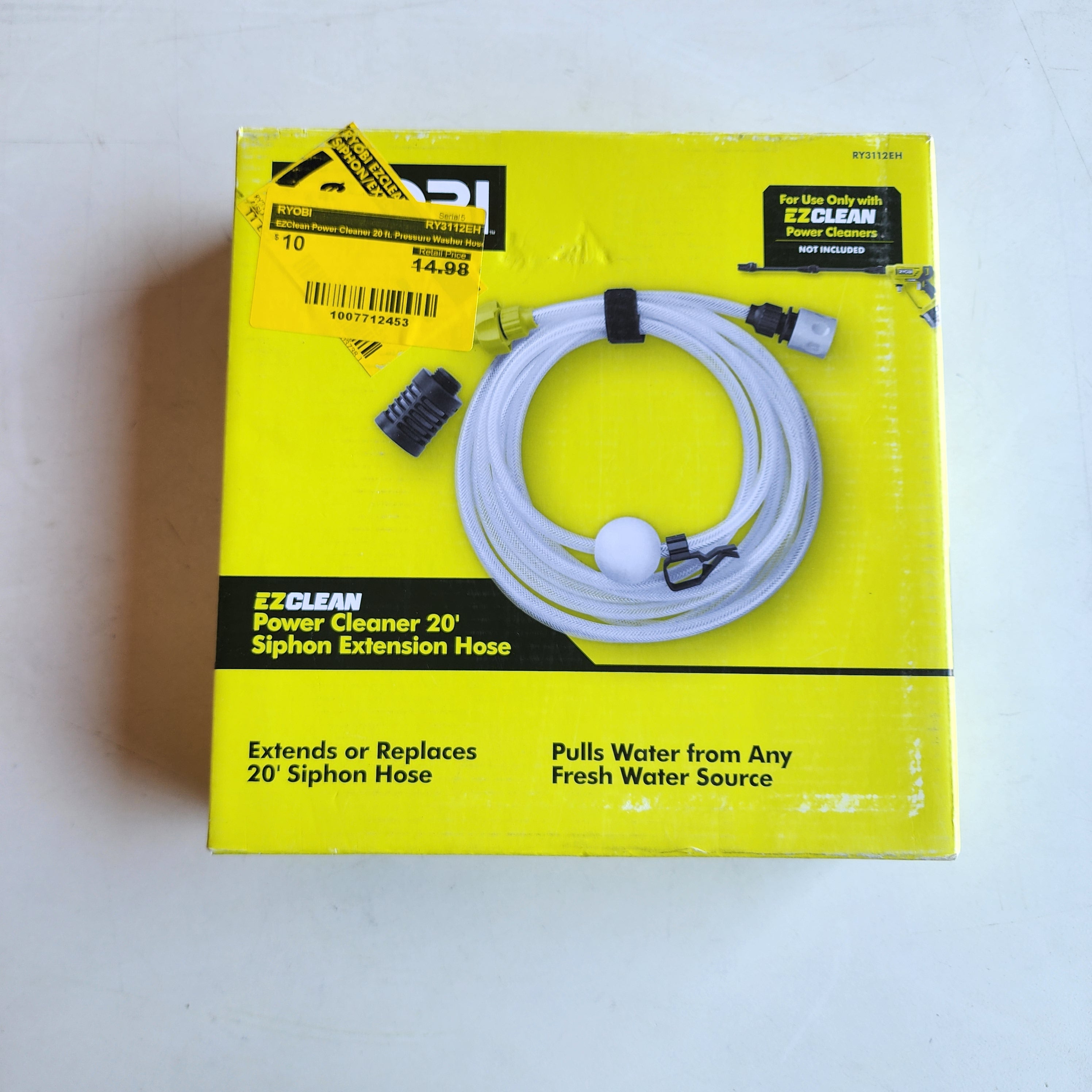 EZClean Power Cleaner 20 ft. Pressure Washer Hose (RY3112EH)