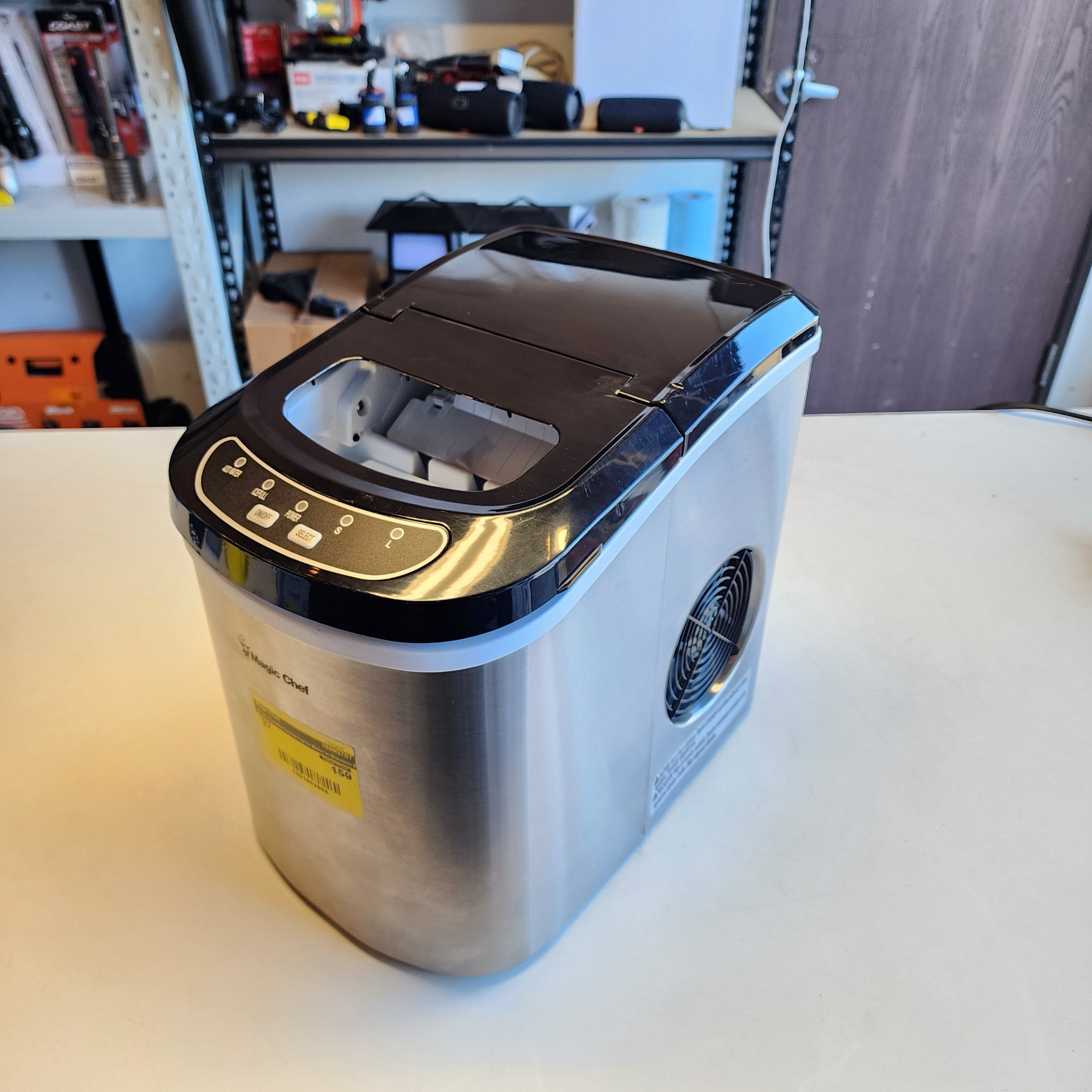 27 lbs. Portable Countertop Ice Maker in Stainless Steel (HNIM27ST)