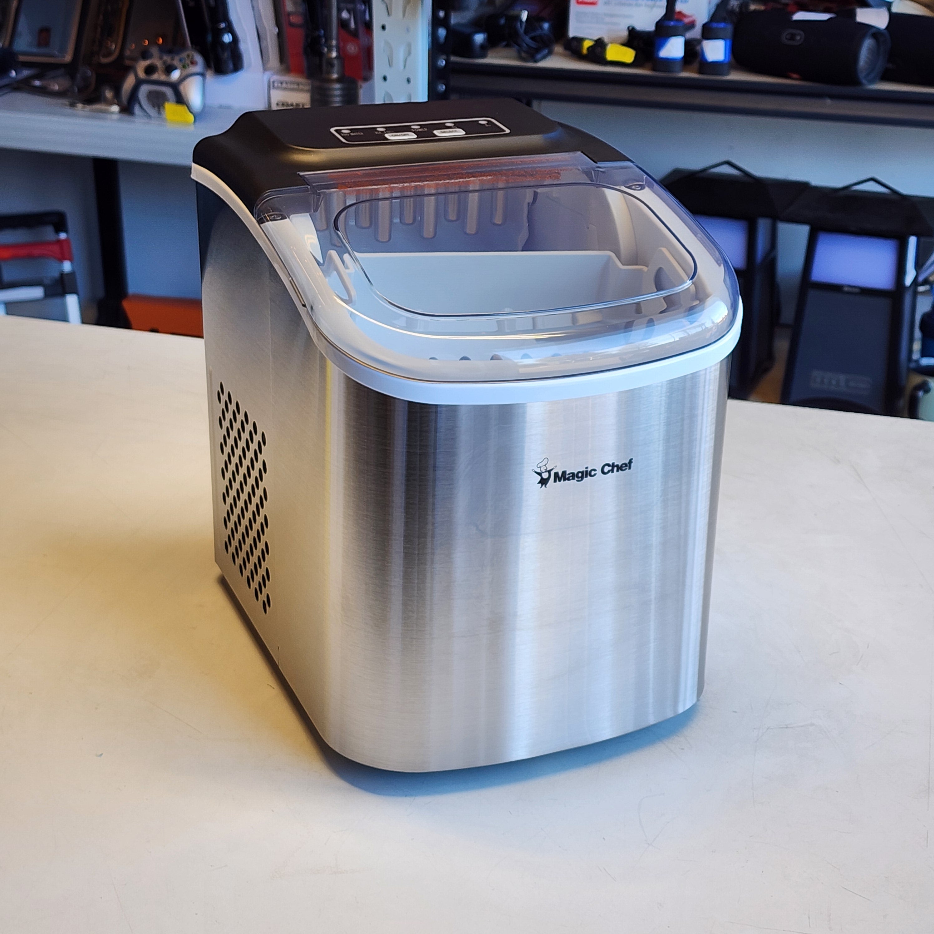 27 lbs. Bullet Ice Countertop Ice Maker in Stainless Steel (HMIM27ST)