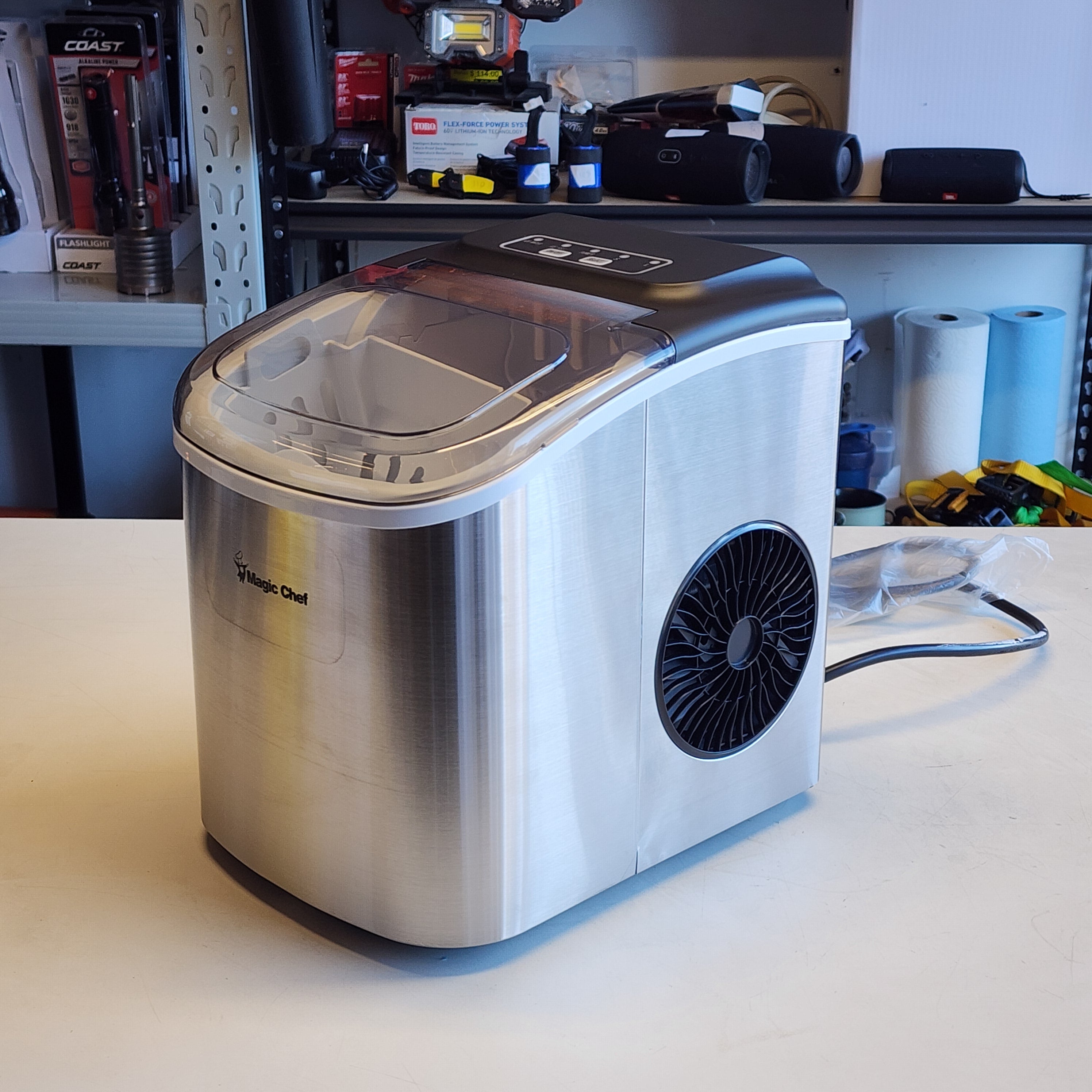 27 lbs. Bullet Ice Countertop Ice Maker in Stainless Steel (HMIM27ST)