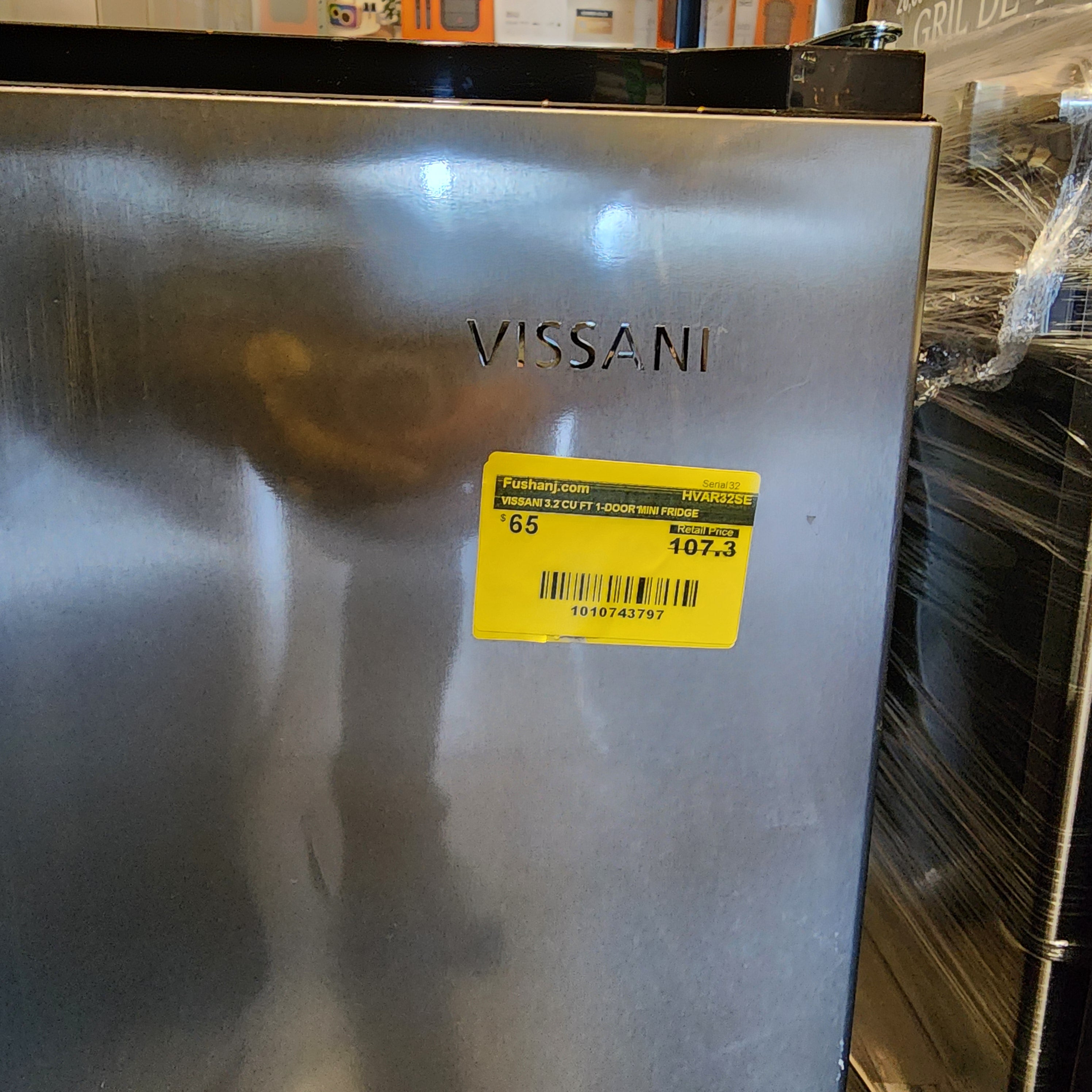 VISSANI 3.2 CU FT 1-DOOR MINI FRIDGE (HVAR32SE)