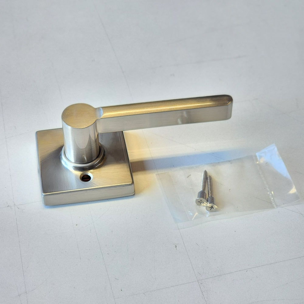 Tonebridge Satin Nickel Dummy Door Lever with Square Rose (1008789592)