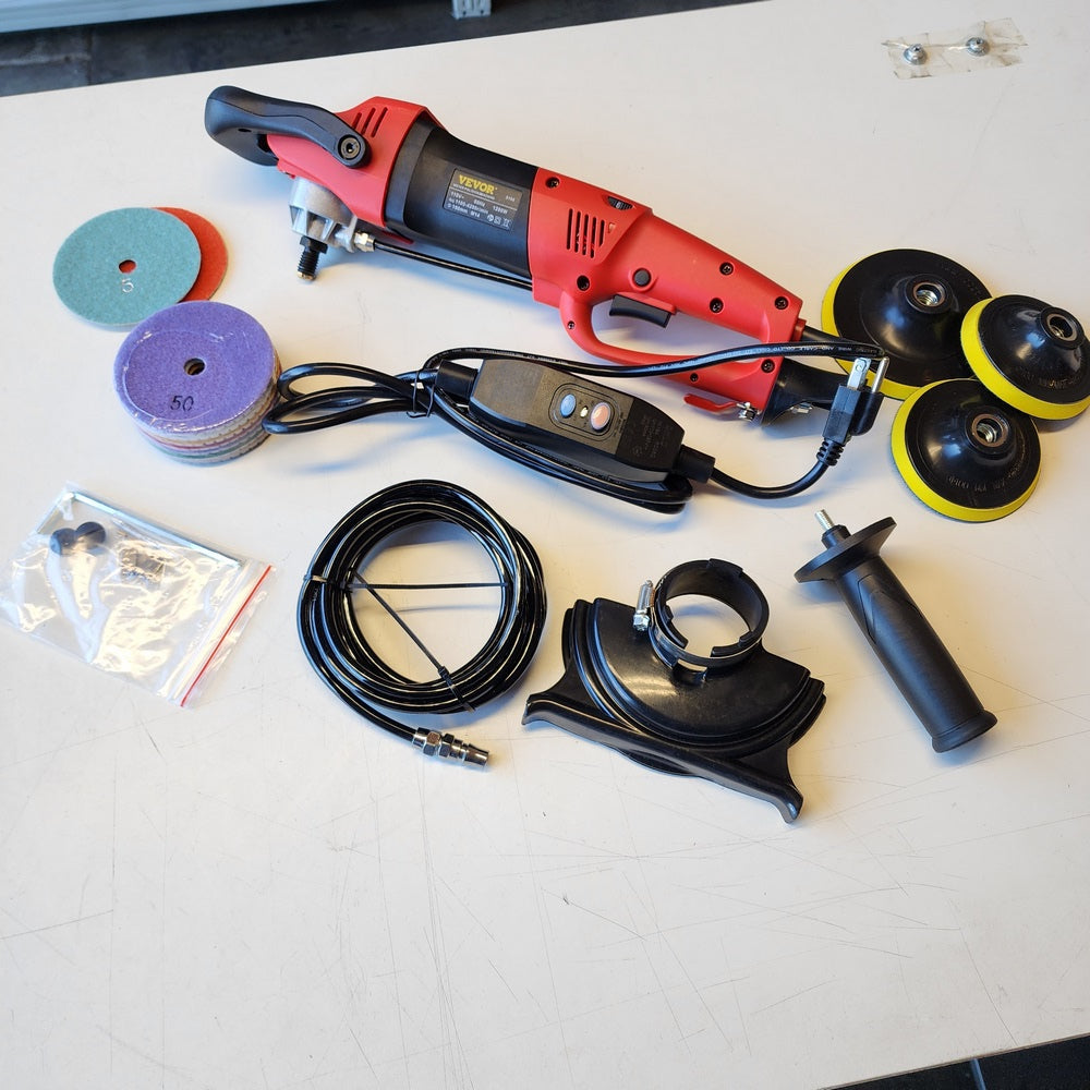 Wet Polisher New 10 A Corded 4 in. and 5 in. Pads Grinder Sander Polisher With 59 in (SSPGJYPJT110VZL)