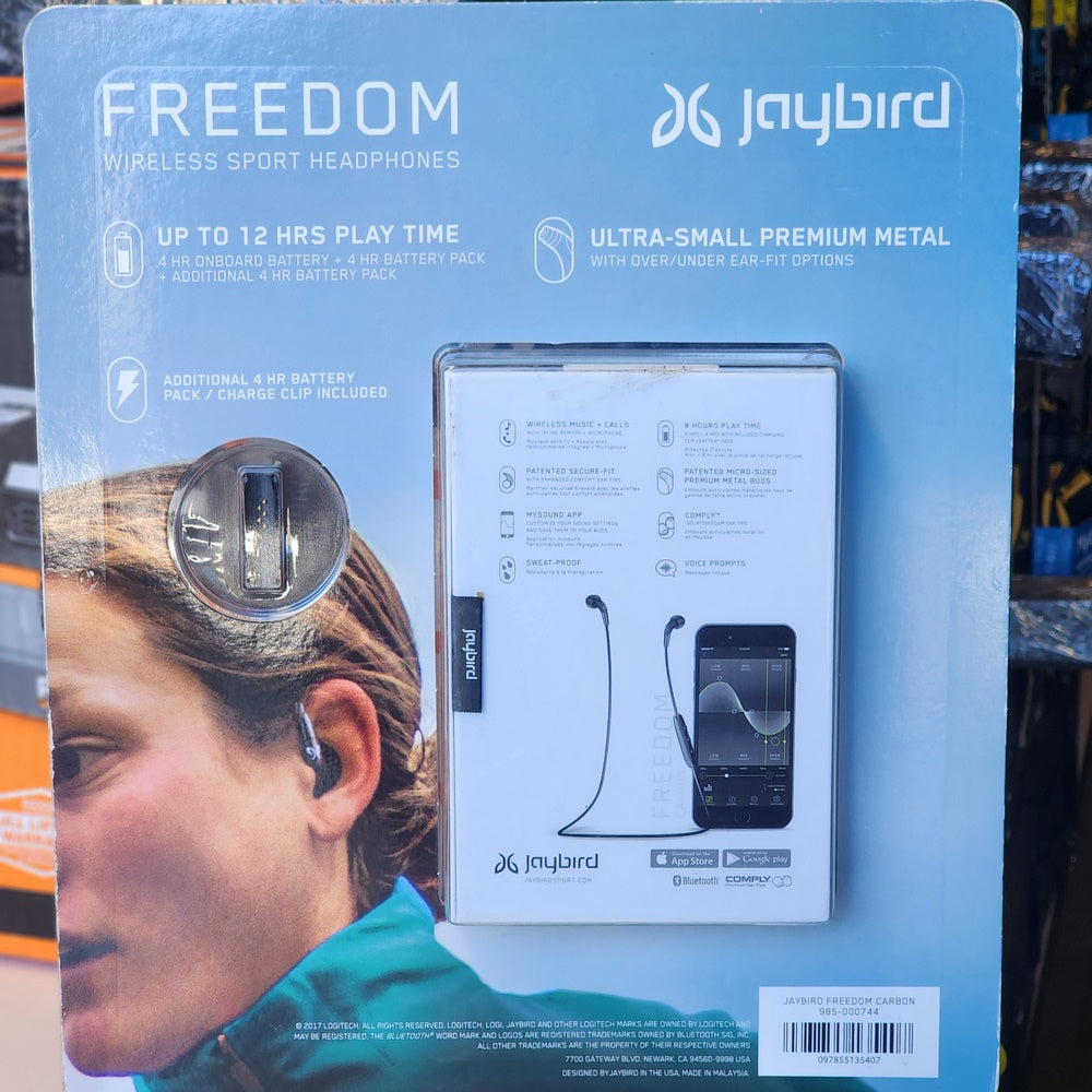 Freedom Wireless sport Headphones with battery charge clips