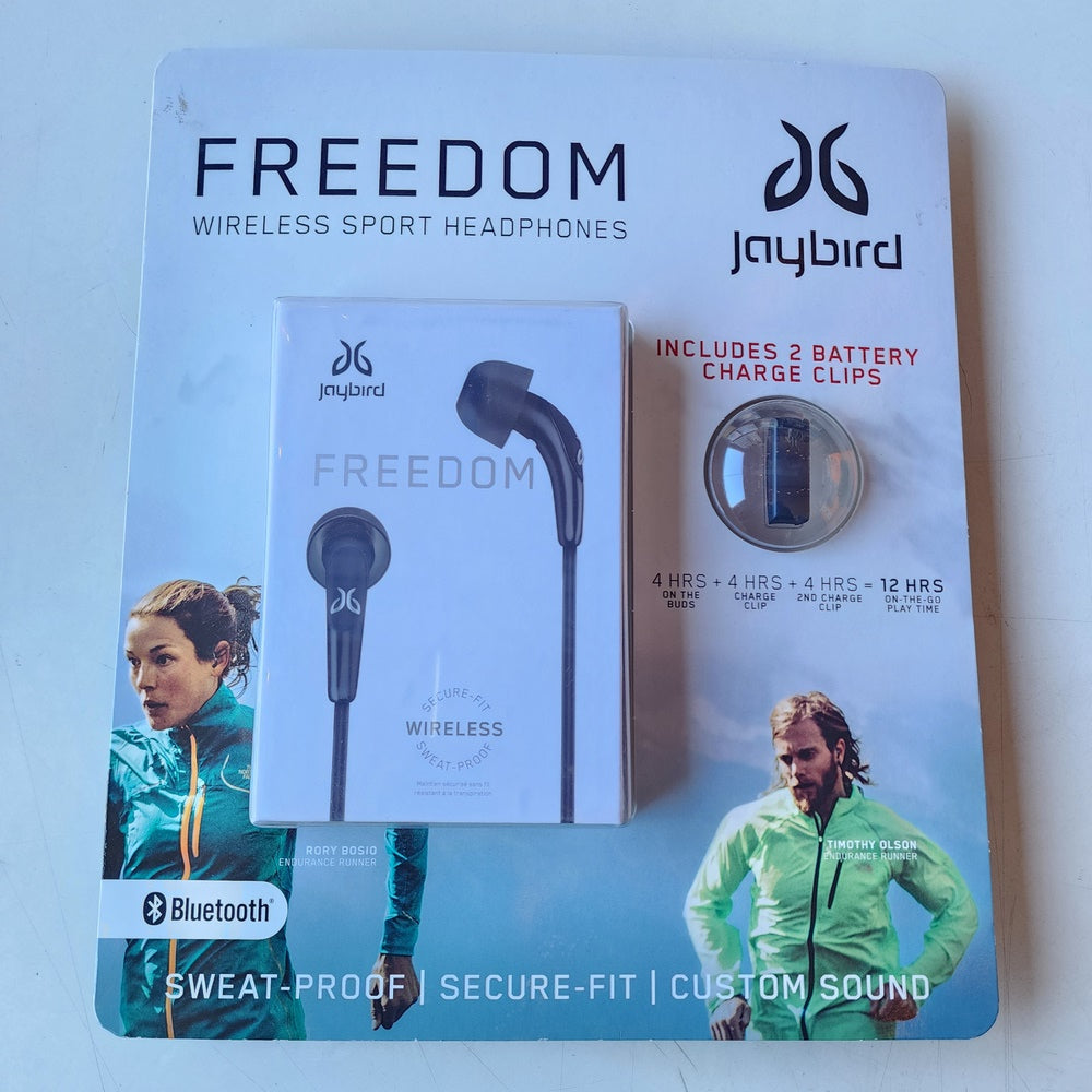 Freedom Wireless sport Headphones with battery charge clips