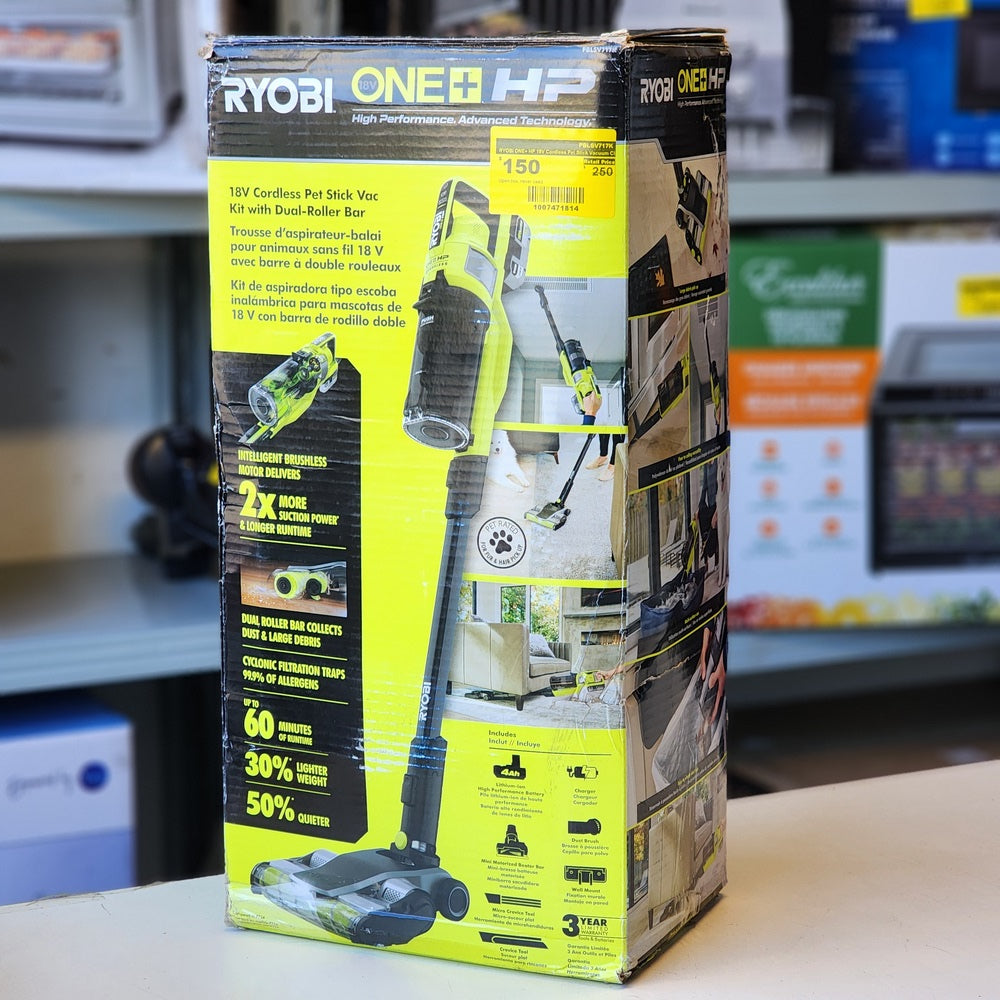 Ryobi One+ HP 18V cordless Pet Stick Vacuum Code