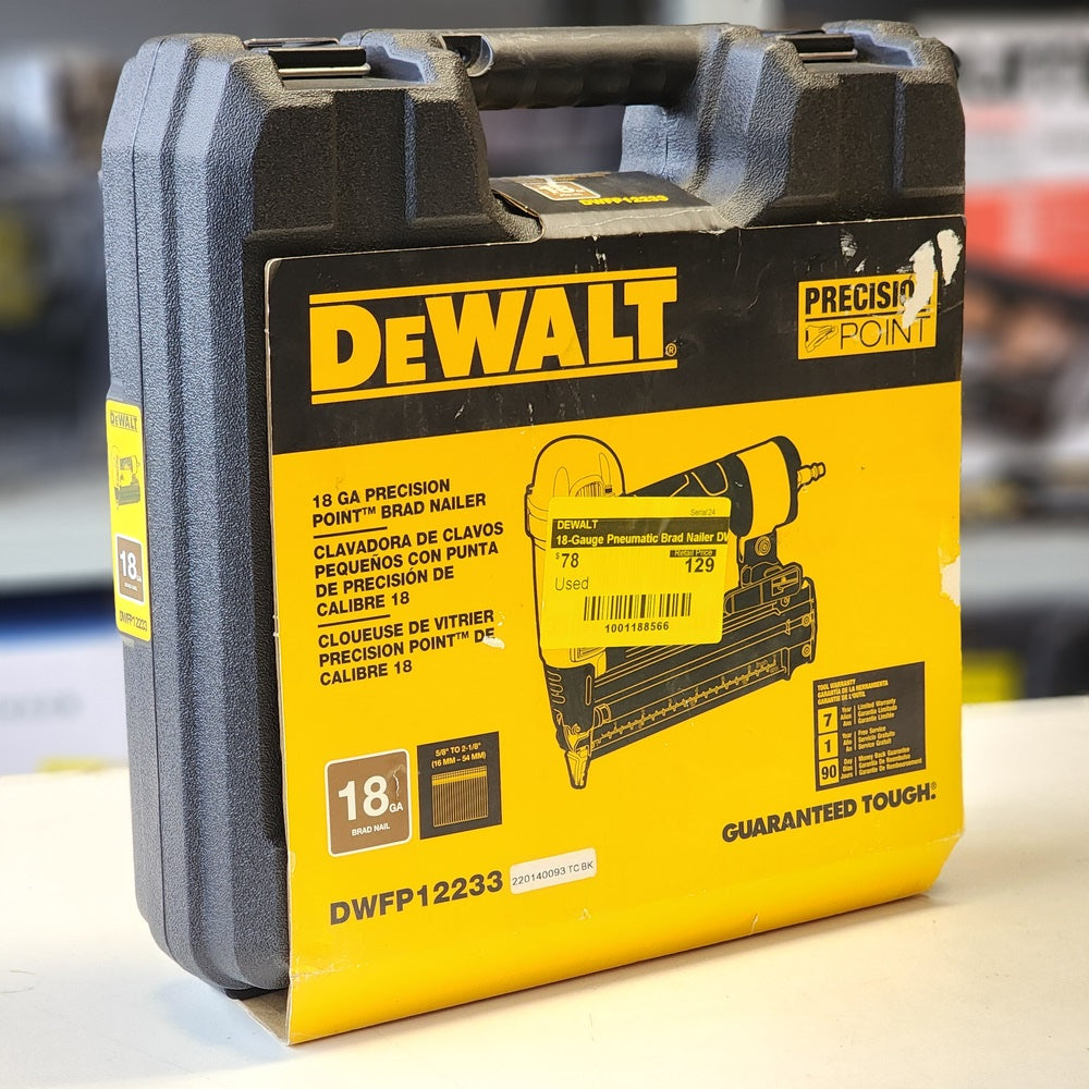 18-Gauge Pneumatic Brad Nailer (DWFP12233)