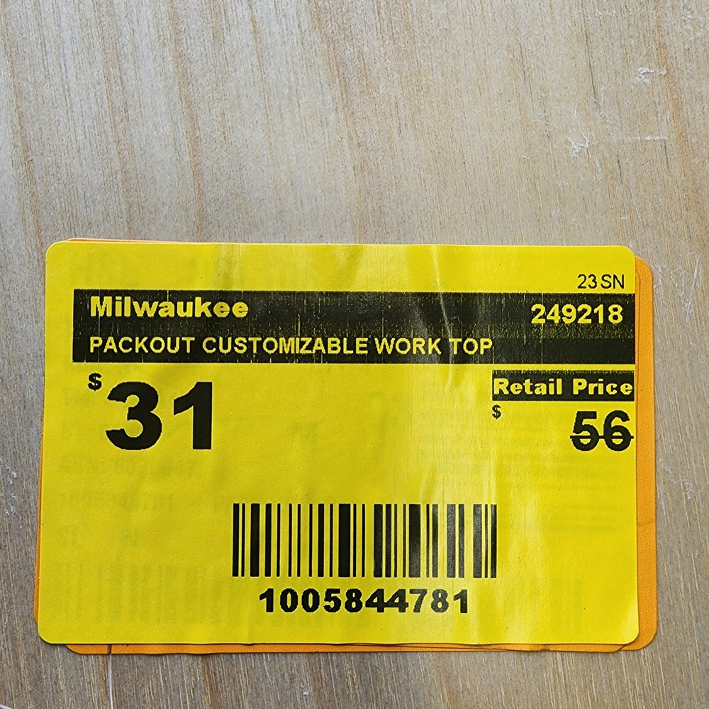 PACKOUT CUSTOMIZABLE WORK TOP (249218)