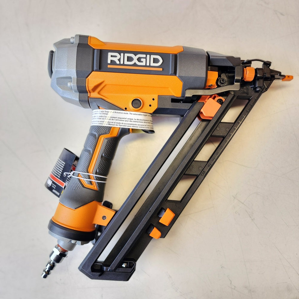 Pneumatic 15-Gauge 2-1/2 in. Angled Finish Nailer with CLEAN DRIVE Technology, Tool Bag, and Sample Nails (R250AFF)