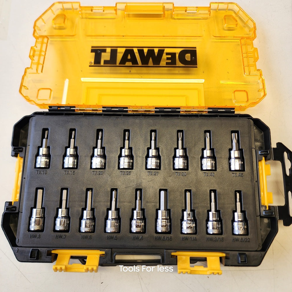 DEWALT 3/8 IN DRIVE BIT SOCKET SET WITH CASE (17-PIECE)