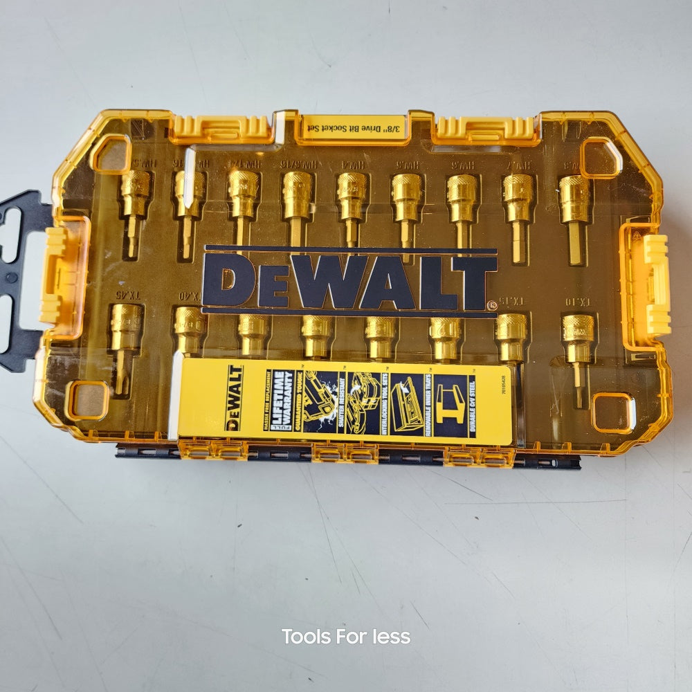 DEWALT 3/8 IN DRIVE BIT SOCKET SET WITH CASE (17-PIECE)