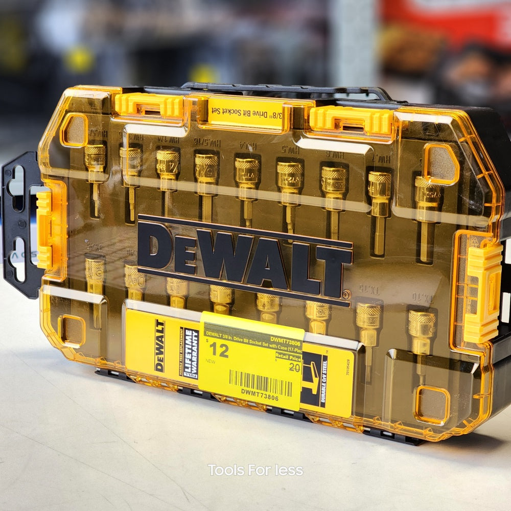 DEWALT 3/8 IN DRIVE BIT SOCKET SET WITH CASE (17-PIECE)