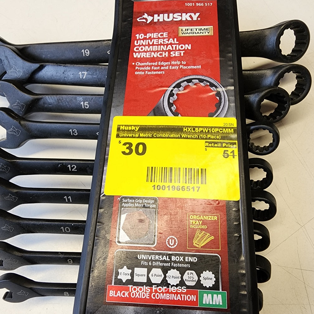 Universal Metric Combination Wrench (10-piece)