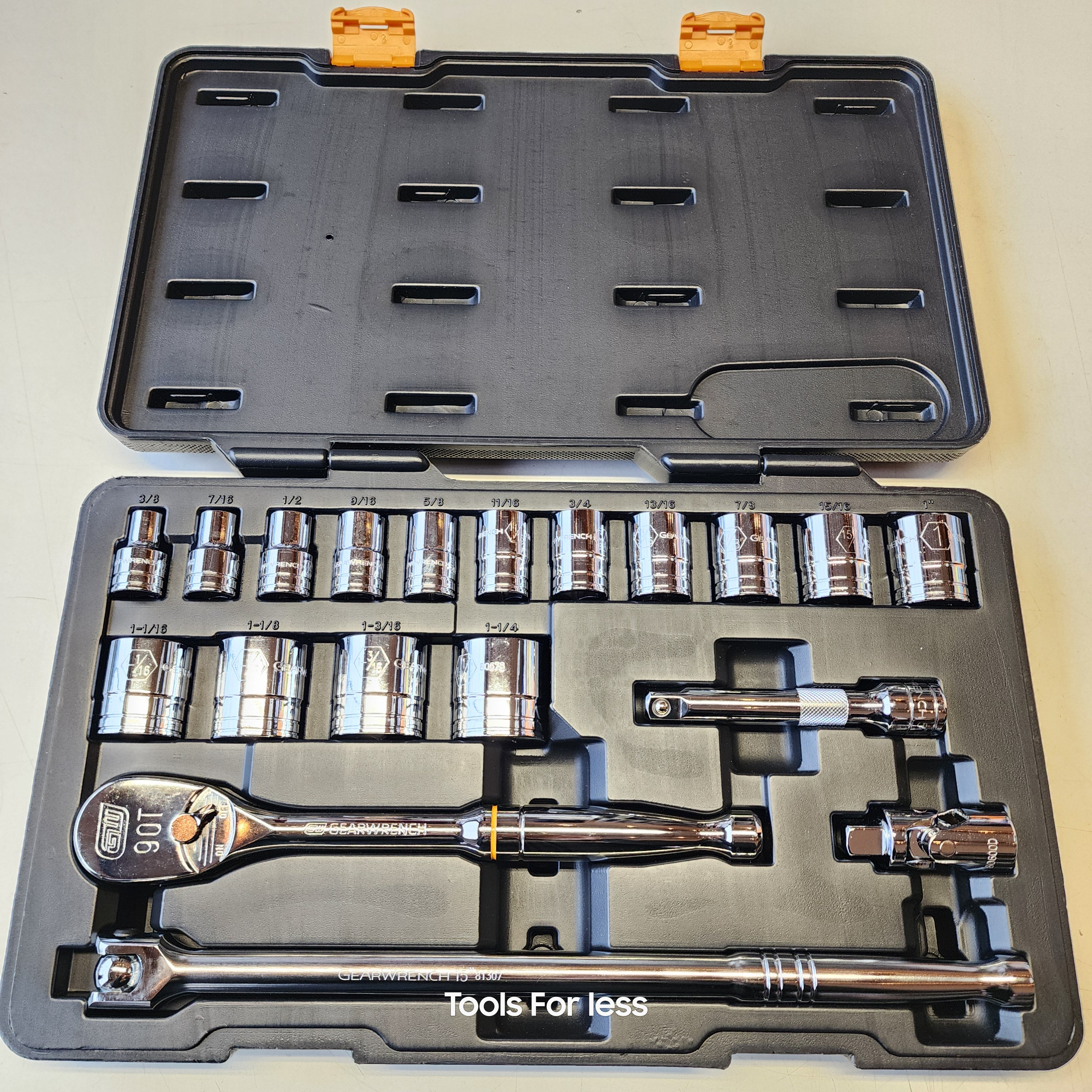 1/2 in Drive 6-Point Standard SAE Ratchet and Socket