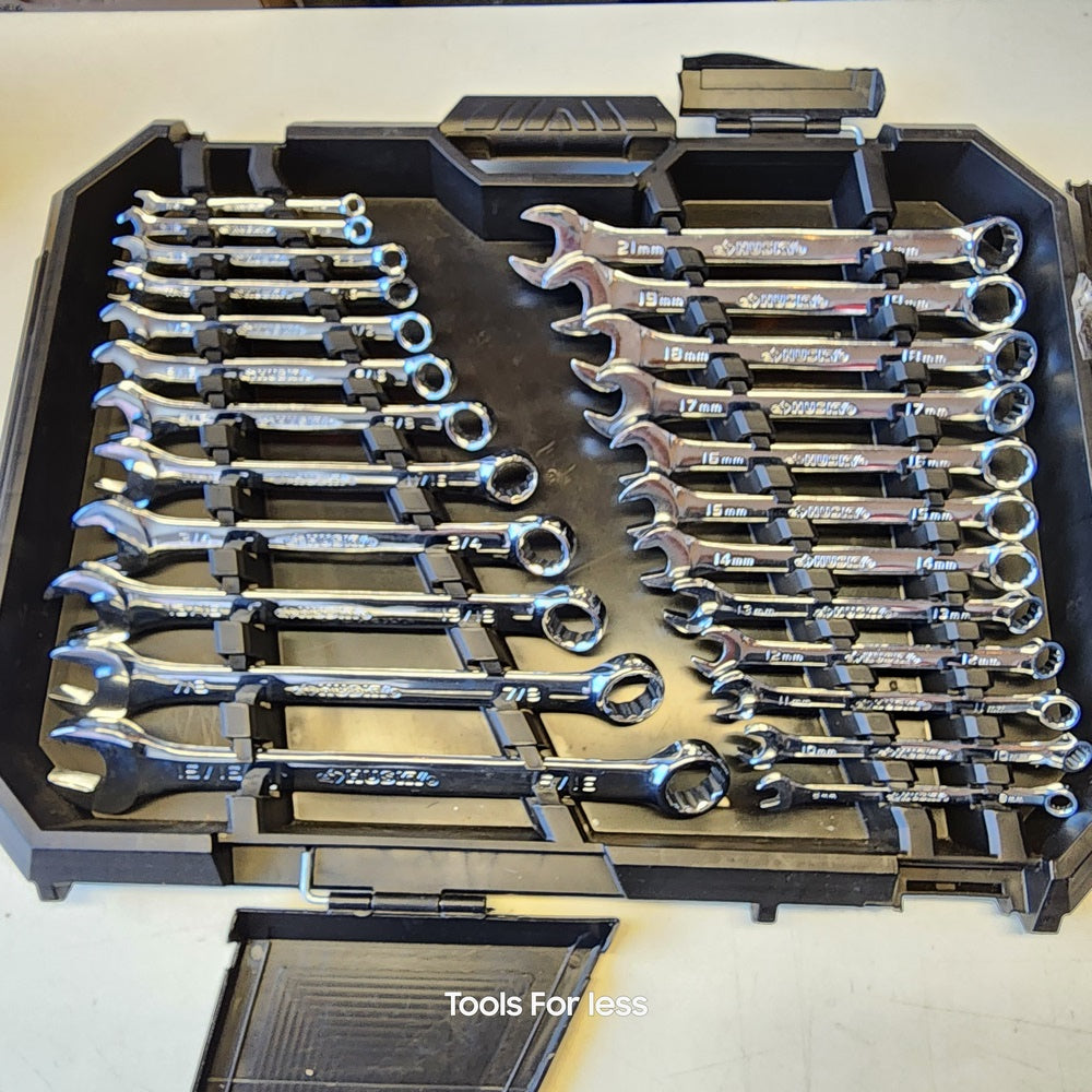 SAE/MM Combination Wrench Set (24-Piece) (HCW24PCSM-05)