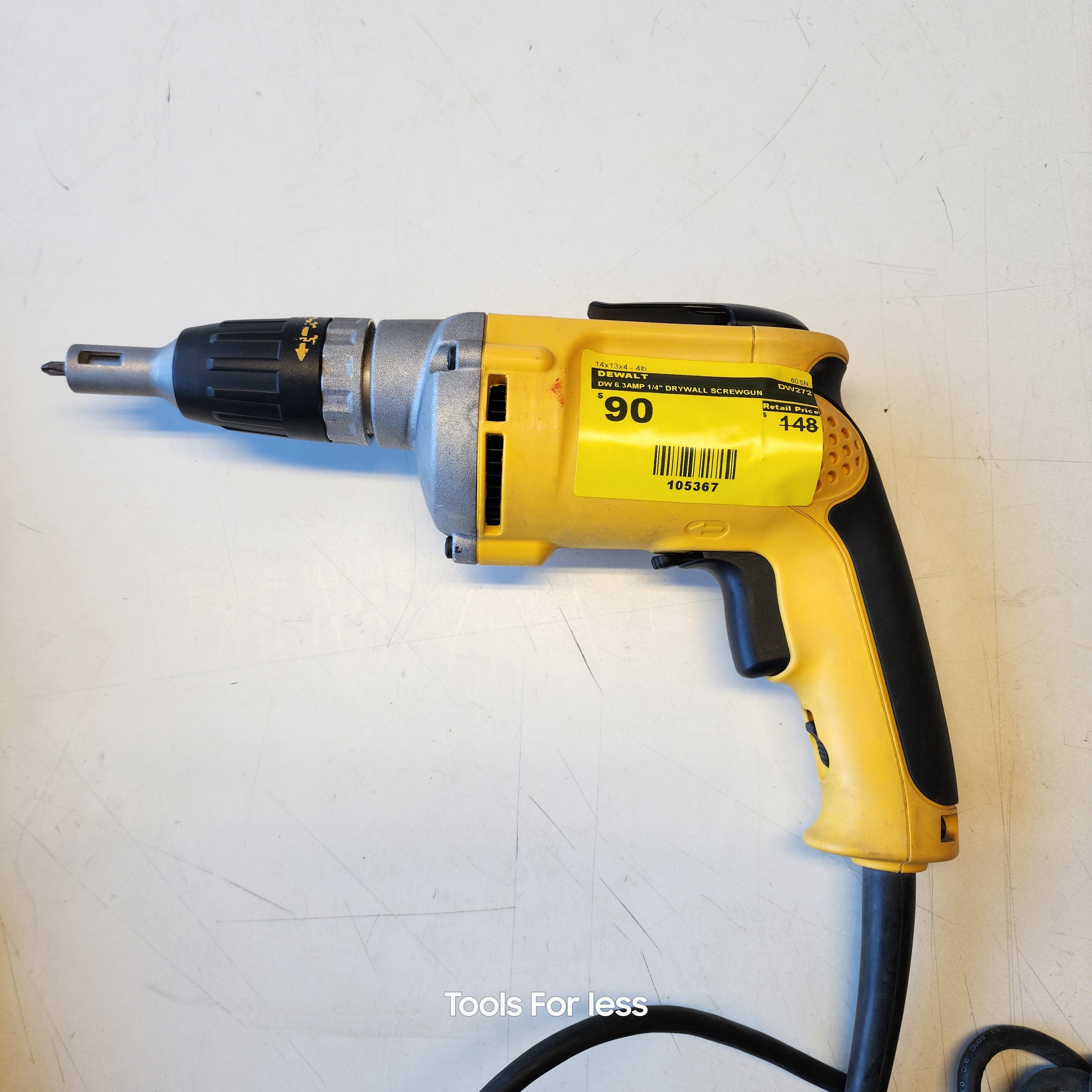 DEWALT 6.3AMP 1/4