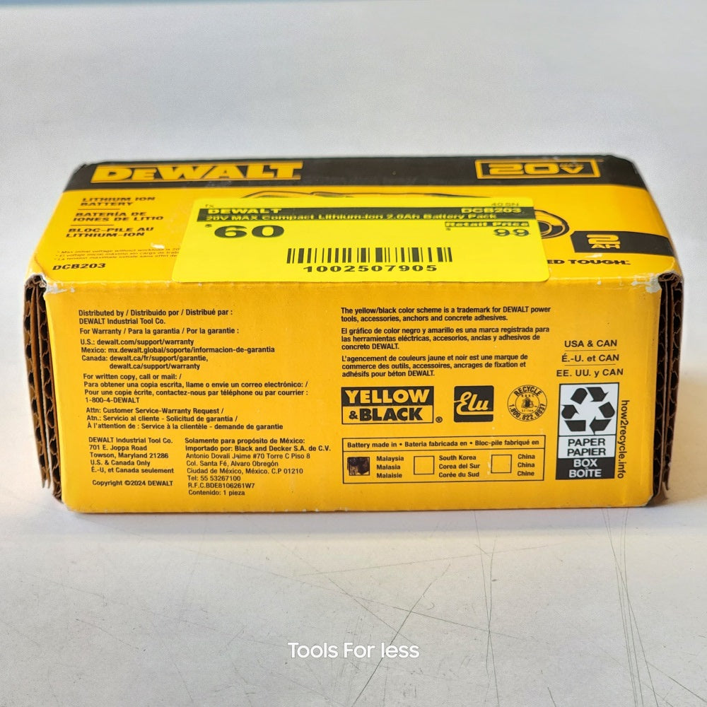 20V MAX COMPACT LITHIUM-ION 2.0 Ah BATTERY PACK