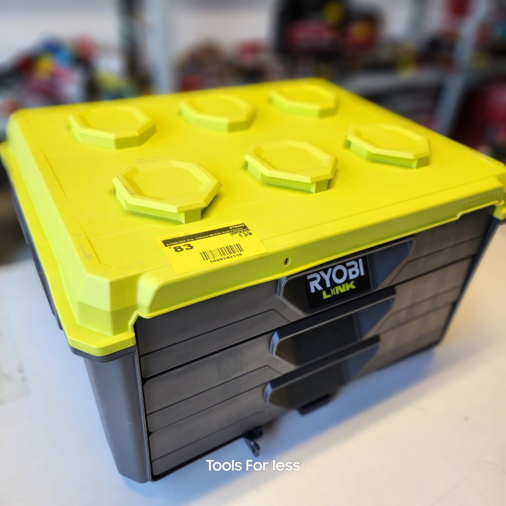 RYOBI LINK 20 in. 3-DRAWER MODULAR HAND TOOL BOX