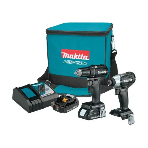 Makita CX200RB 18V LXT Sub-Compact Brushless 2-Piece Combo Kit - Drill Driver and Impact Driver 2.0Ah Factory Serviced