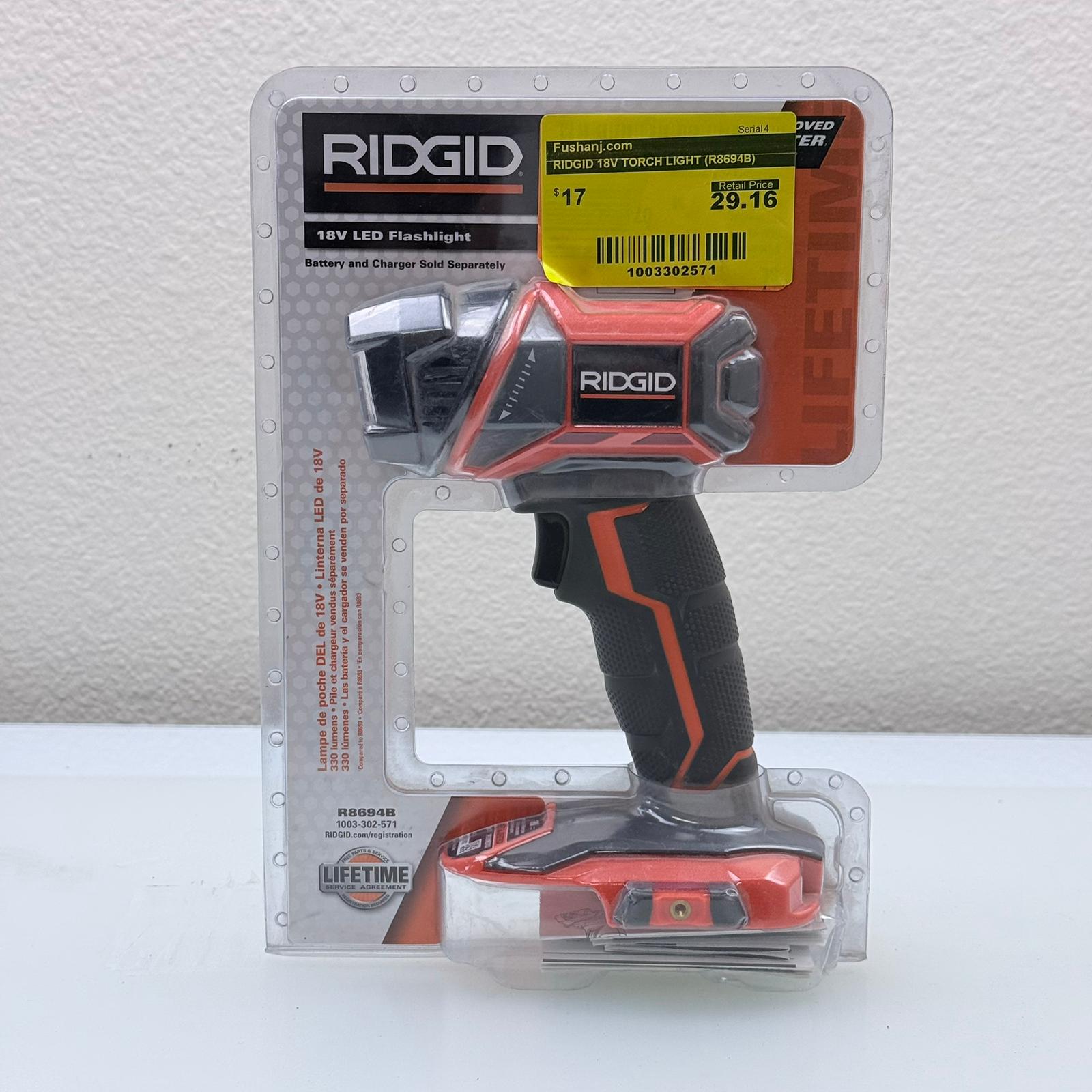 RIDGID 18V TORCH LIGHT (R8694B)