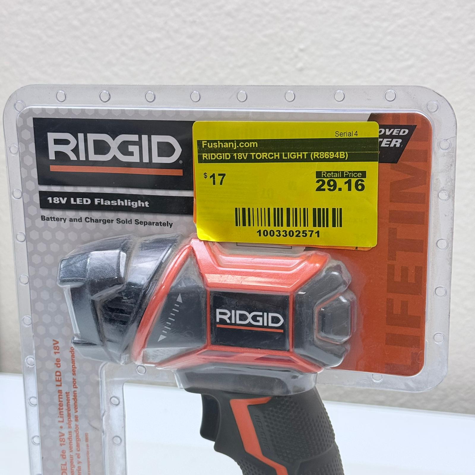 RIDGID 18V TORCH LIGHT (R8694B)