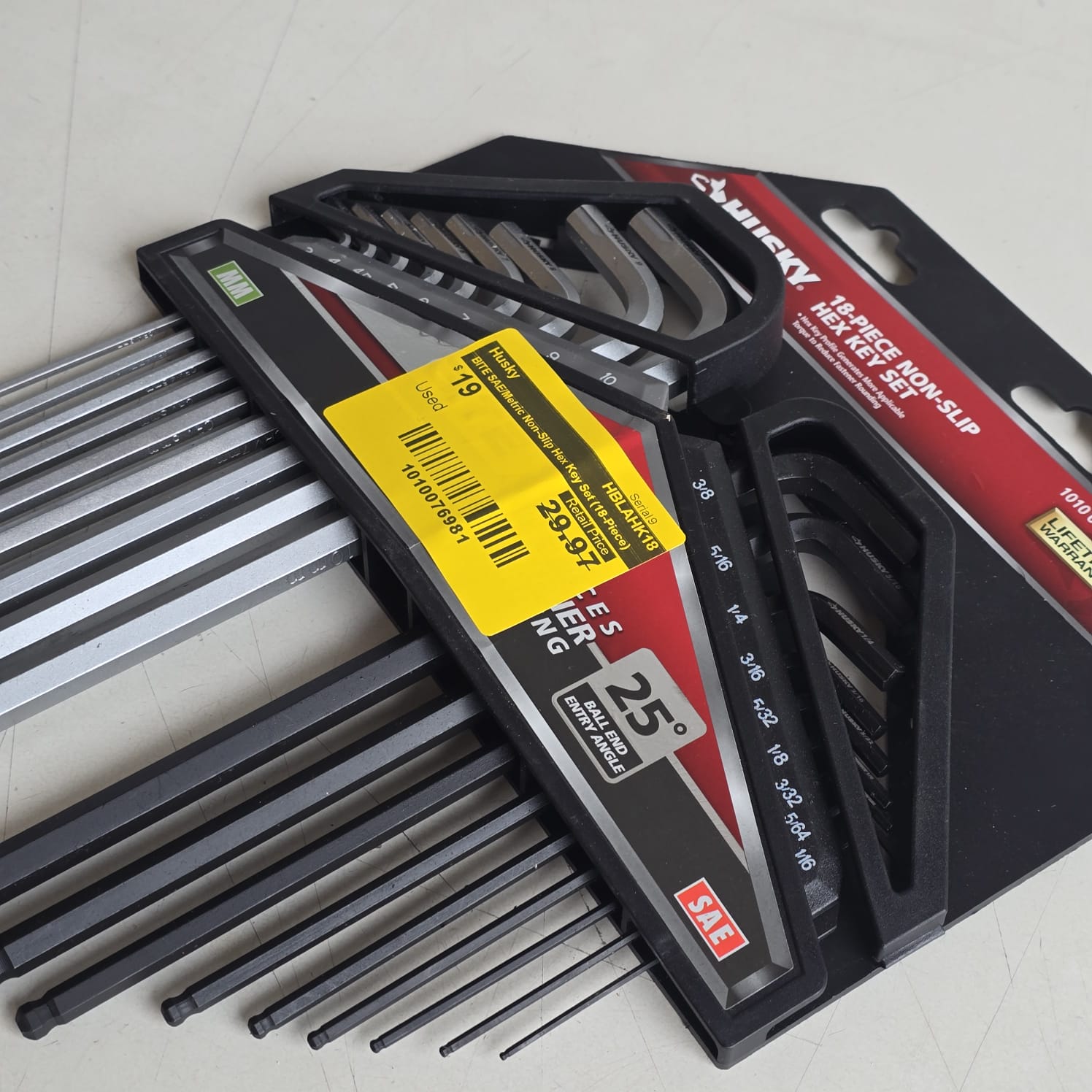 BITE SAE/Metric Non-Slip Hex Key Set (18-Piece) (HBLAHK18)