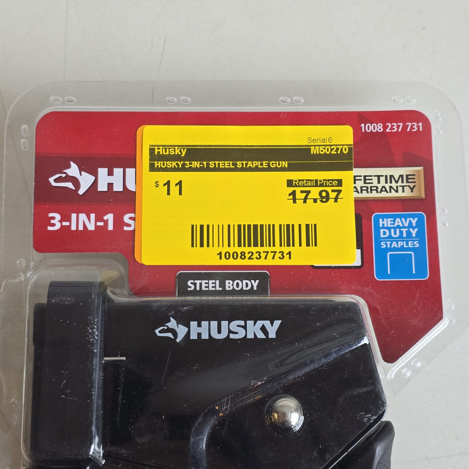 HUSKY 3-IN-1 STEEL STAPLE Tool (M50270)