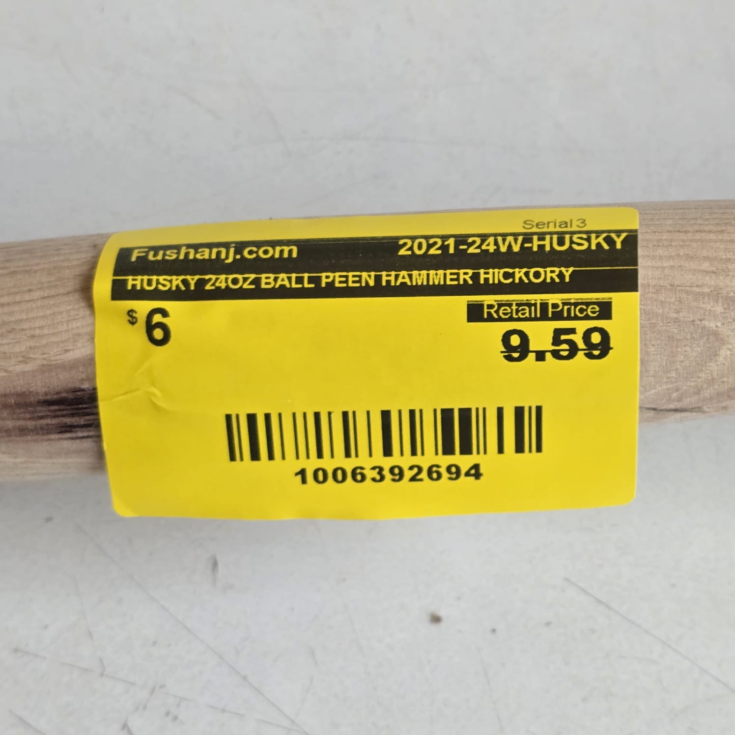 HUSKY 24OZ BALL PEEN HAMMER HICKORY (2021-24W-HUSKY)