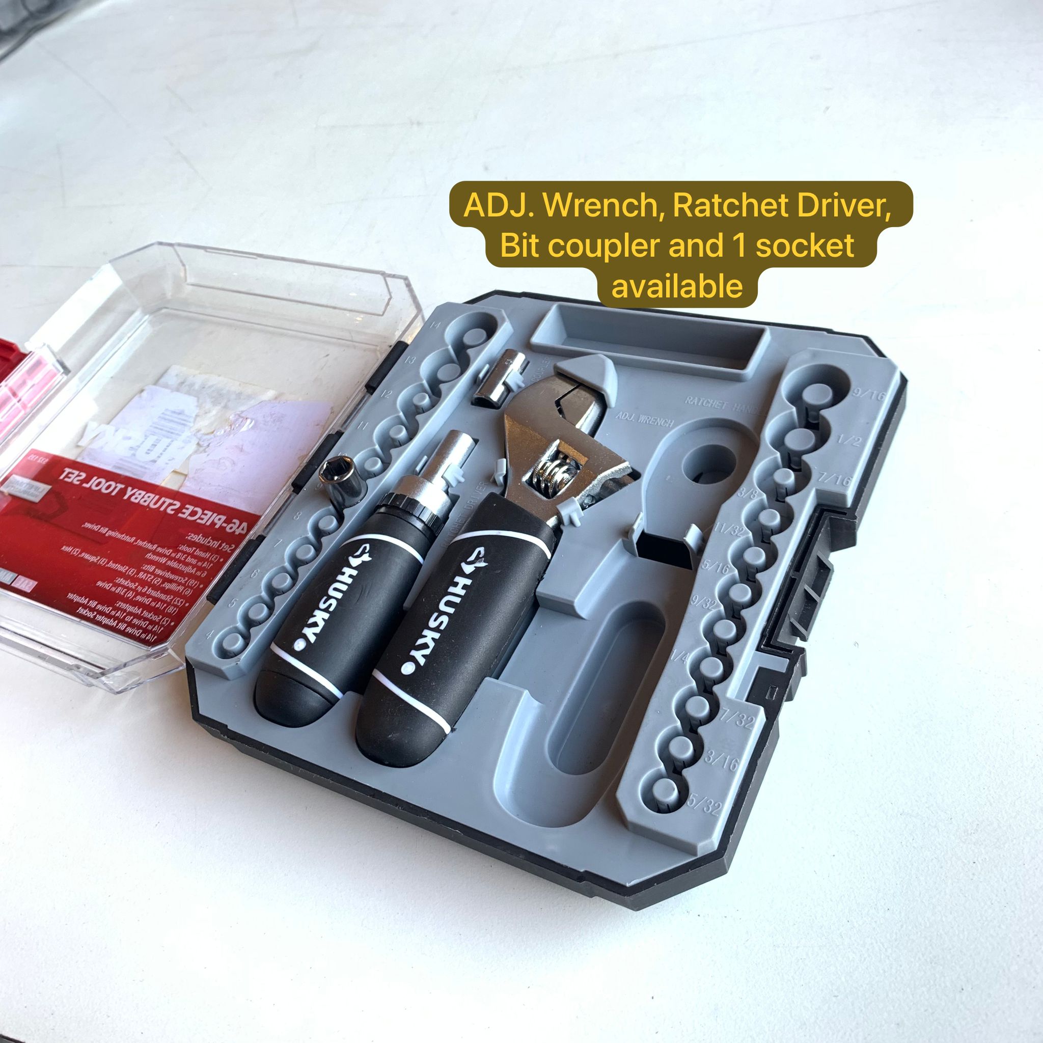 HUSKY STUBBY WRENCH/SOCKET SET (007-40)