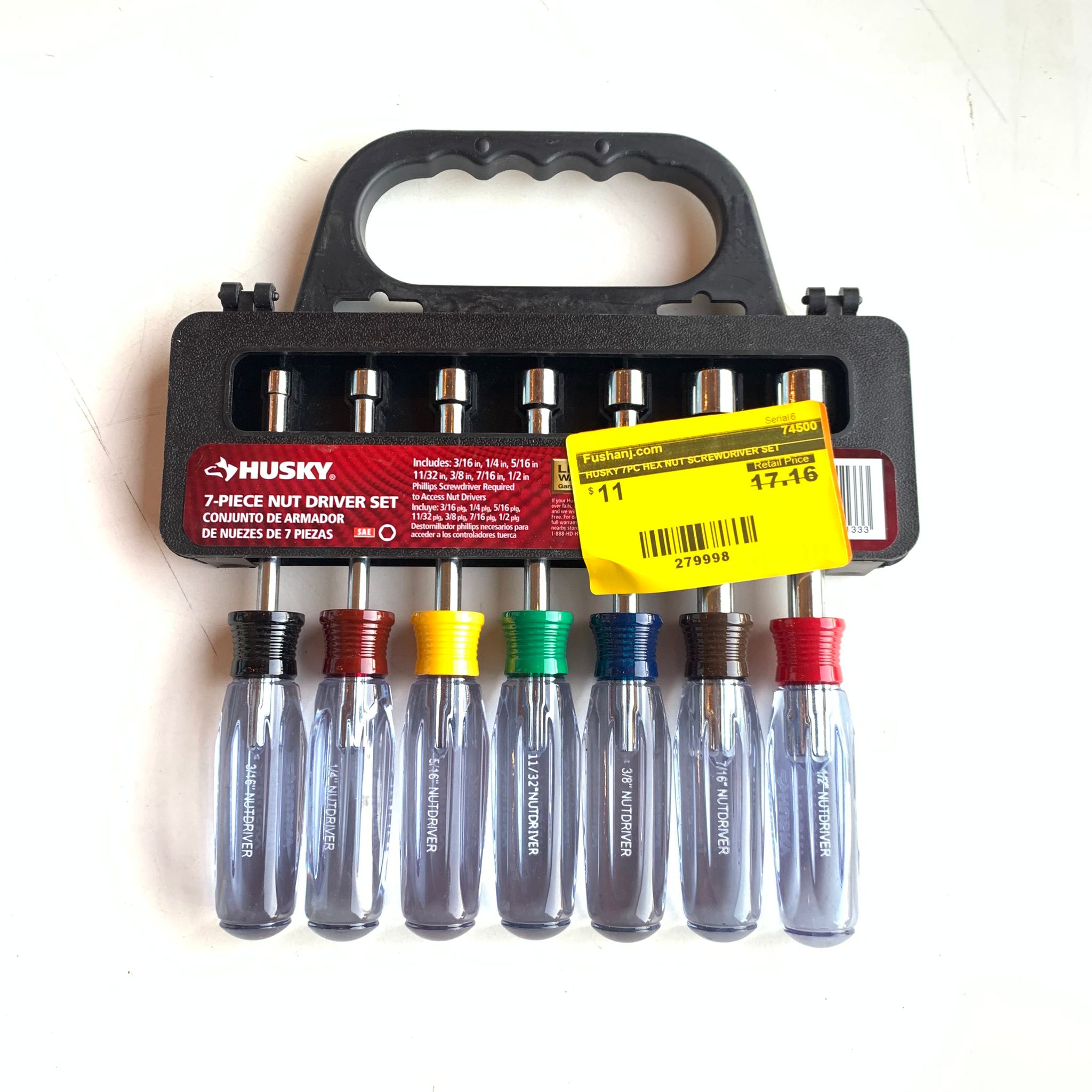 HUSKY 7PC HEX NUT SCREWDRIVER SET (74500)