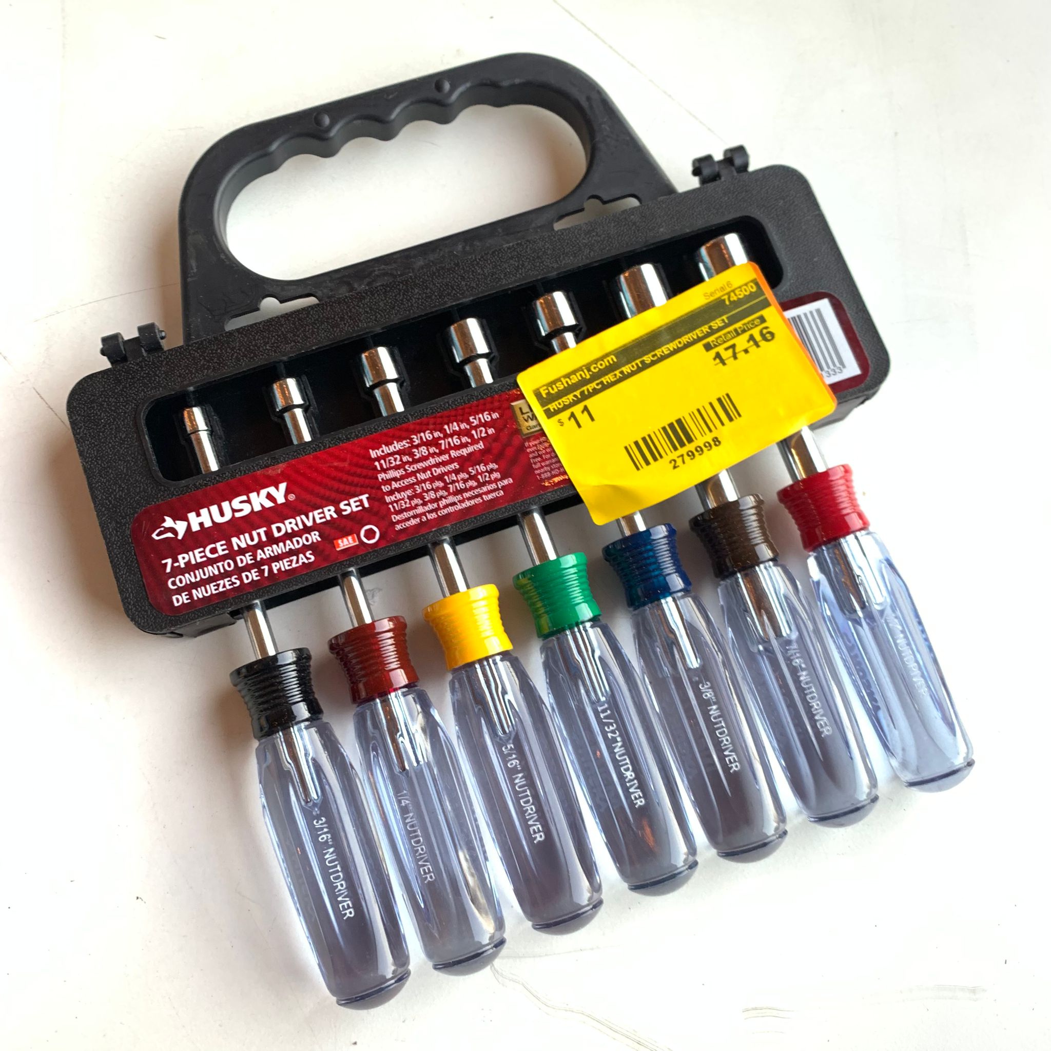 HUSKY 7PC HEX NUT SCREWDRIVER SET (74500)