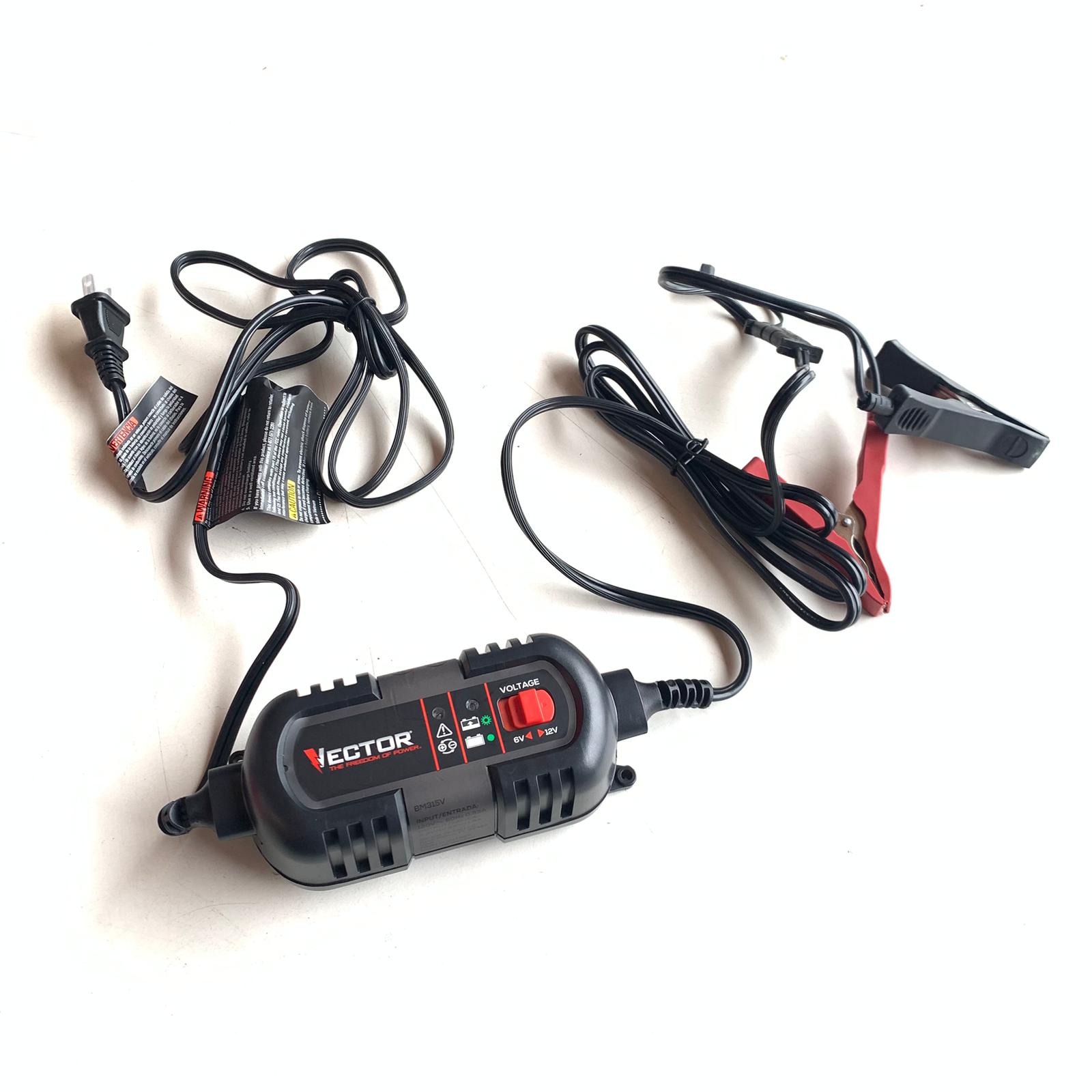 1.5 Amp Battery Charger, Battery Maintainer, Trickle Charger, 6V and 12V, Fully Automatic (BM315V)