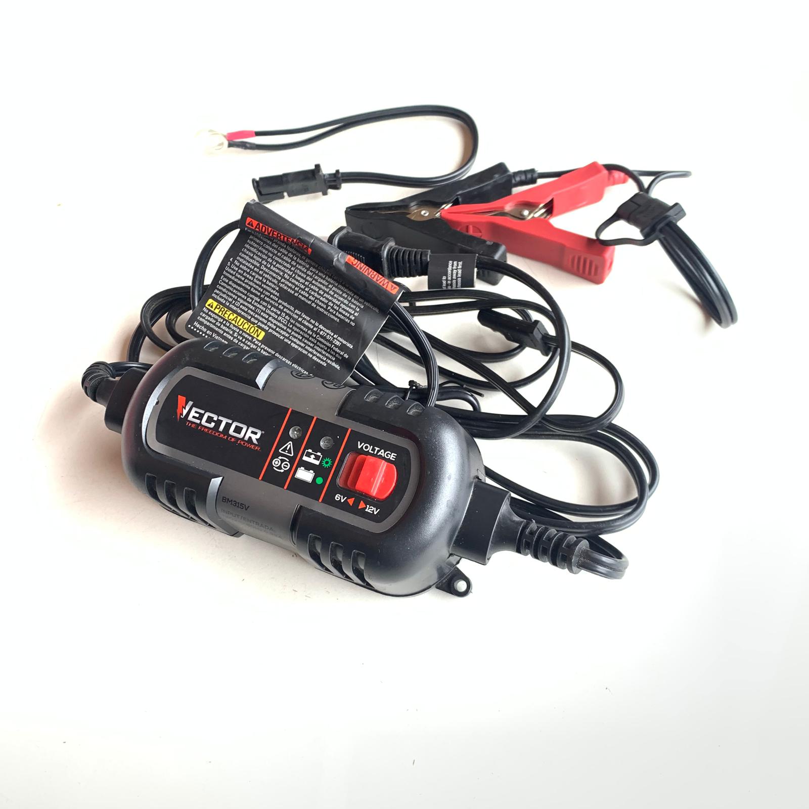 1.5 Amp Battery Charger, Battery Maintainer, Trickle Charger, 6V and 12V, Fully Automatic (BM315V)