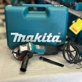 Makita 6 Amp Corded 4 in. Lightweight Angle Grinder with Grinding Wheel, Wheel Guard Side Handle Hard Case