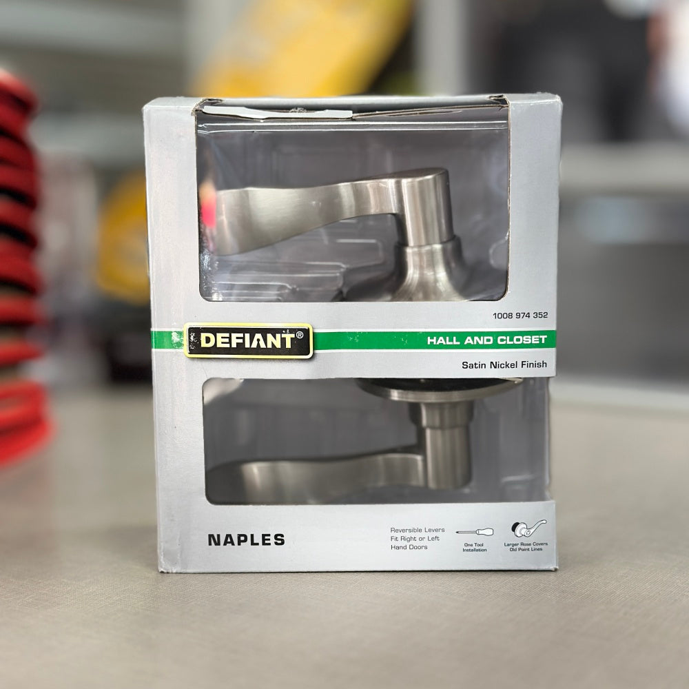 Defiant Naples Satin Nickel Hall/Closet Door Handle (1008974352)
