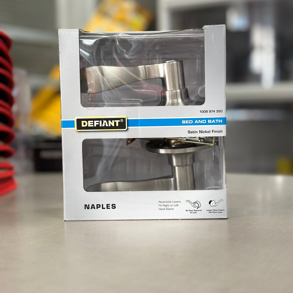 Defiant Naples Satin Nickel Bed/Bath Door Handle (1008 974 350)