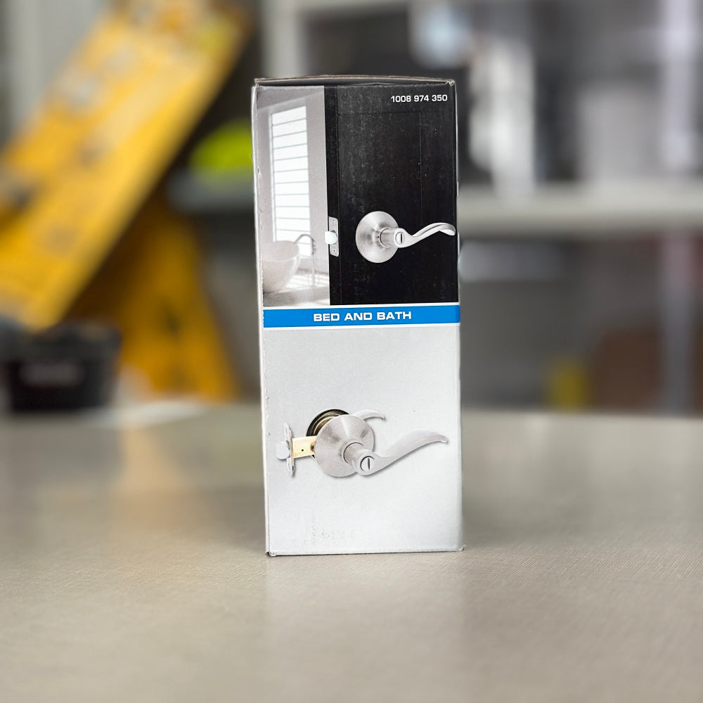 Defiant Naples Satin Nickel Bed/Bath Door Handle (1008 974 350)