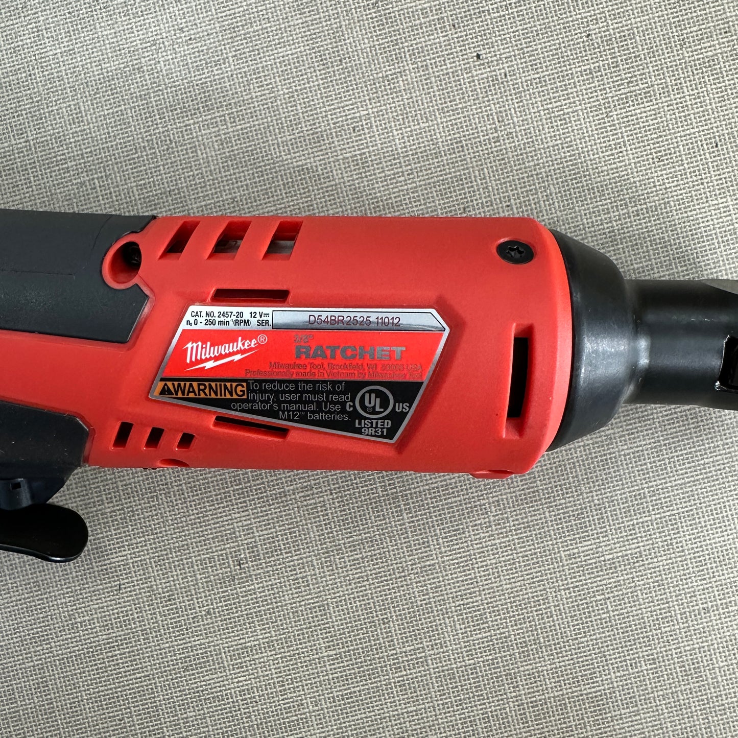 Milwaukee M12™ FUEL Extended Reach Ratchet – Cordless Brushless Ratchet | Tool Only