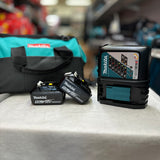 Makita cordless drill driver with chuck, side handle, and depth rod