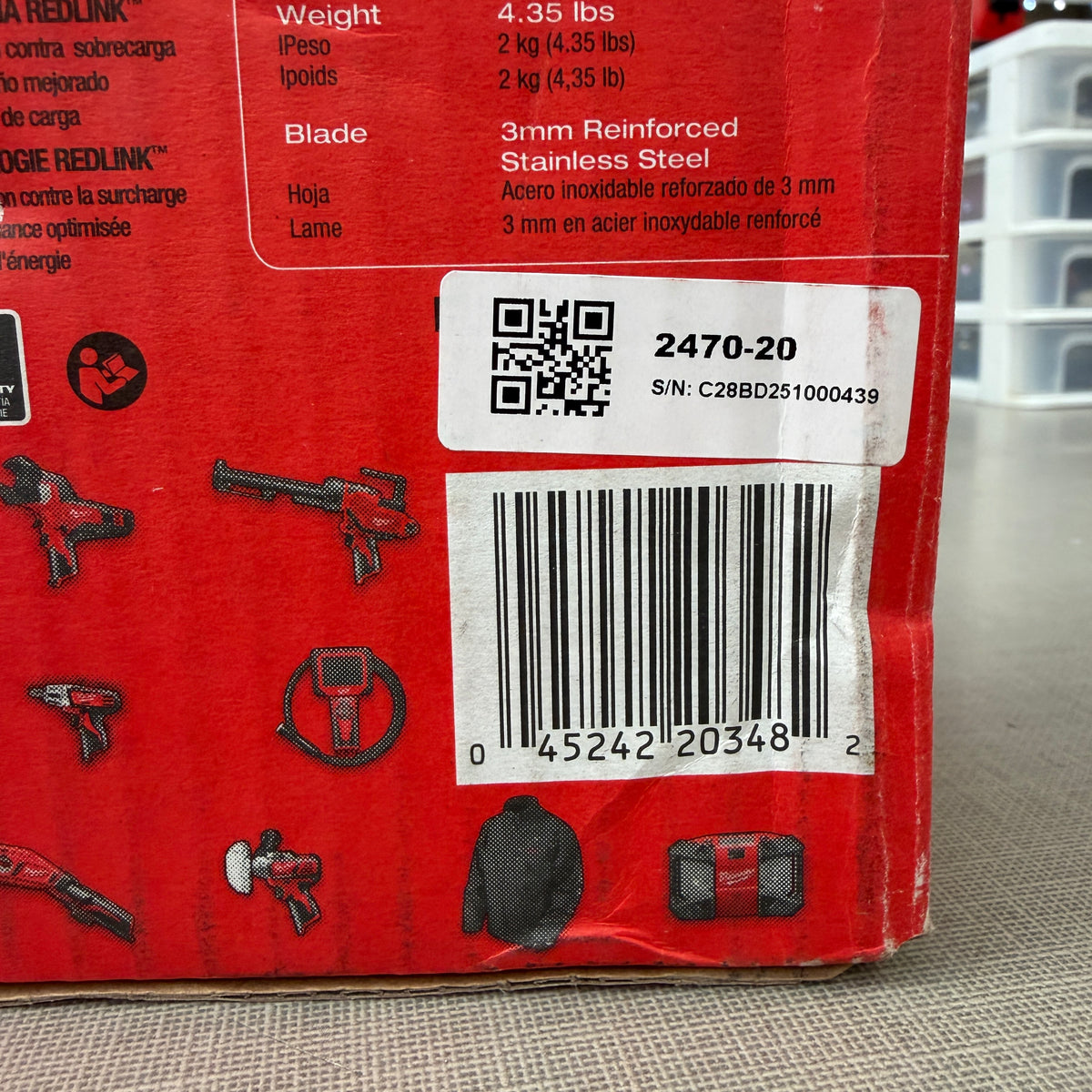 Milwaukee 2470-20 M12 Plastic Pipe Shear, Tool Only
