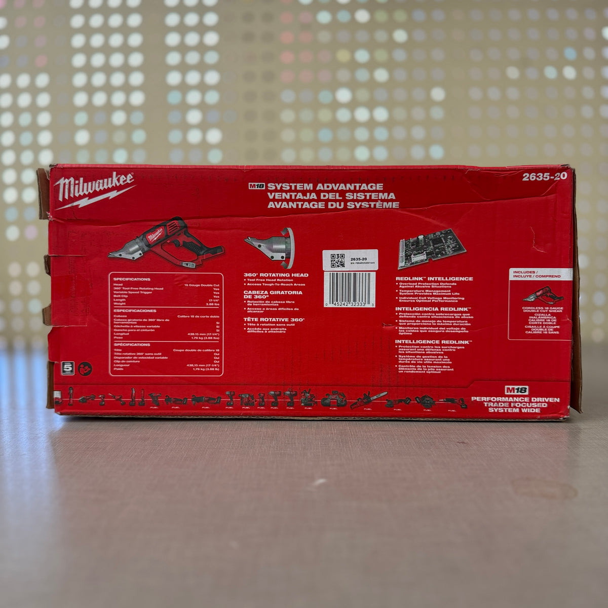 Milwaukee 2635-20 M18 Cordless 18 Gauge Double Cut Shear, Tool Only