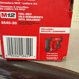 Milwaukee M12 23 Gauge Pin Nailer — Tool Only, 2540-20