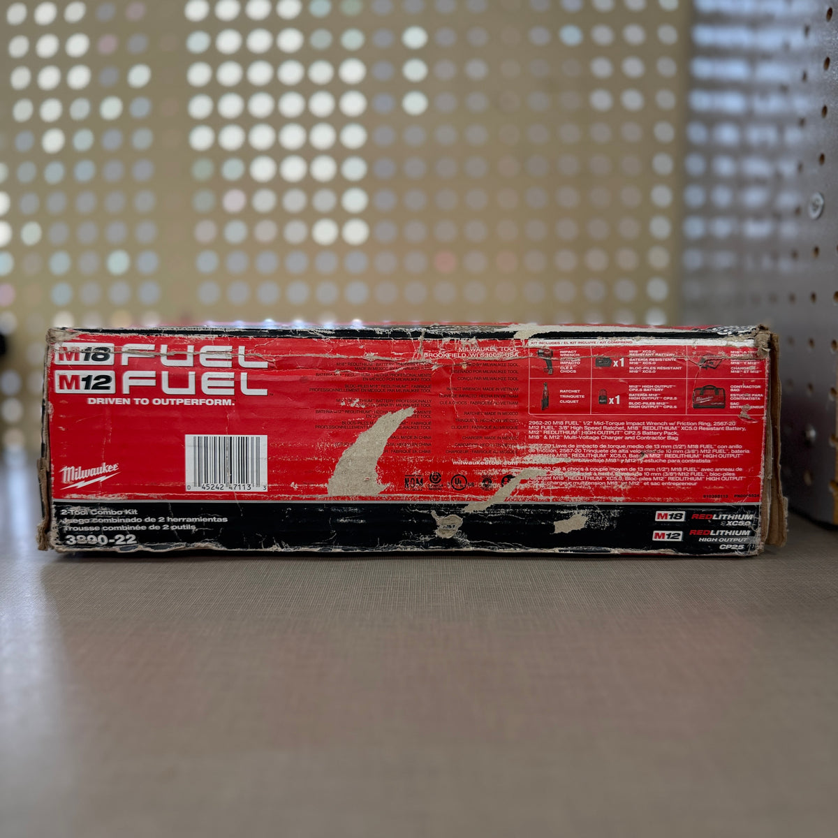 Milwaukee M18 FUEL / M12 FUEL 2-Tool Combo Kit — 1/2" Mid-Torque Impact Wrench + 3/8" High Speed Ratchet w/ Batteries (3890-22)