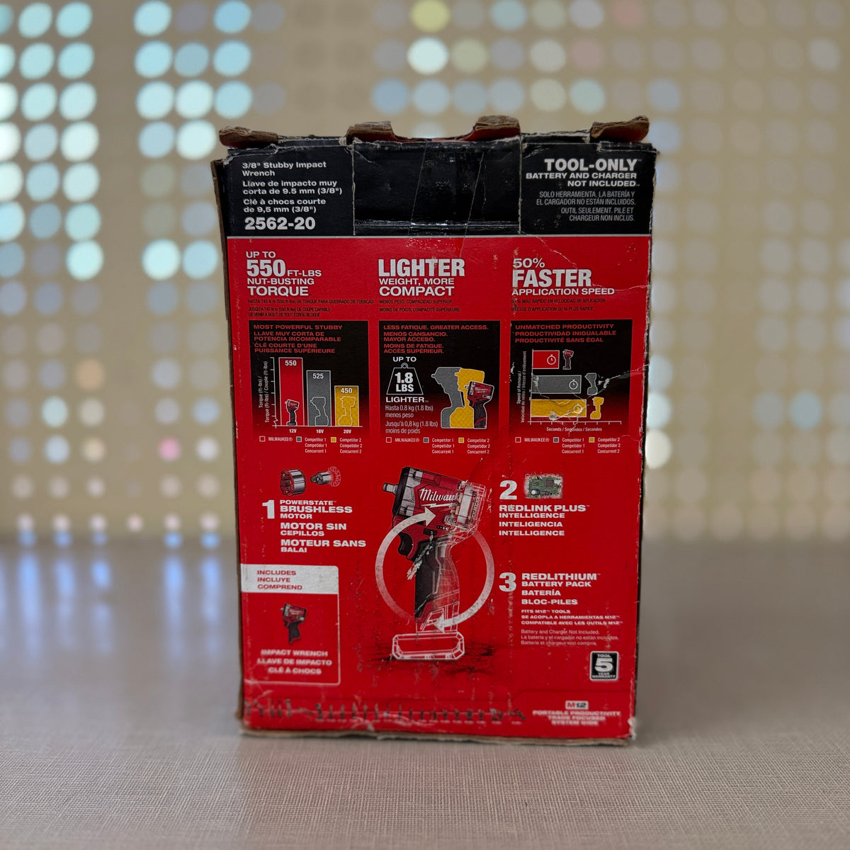 Milwaukee 2562-20 M12 FUEL 3/8 in. Stubby Impact Wrench (Tool Only)
