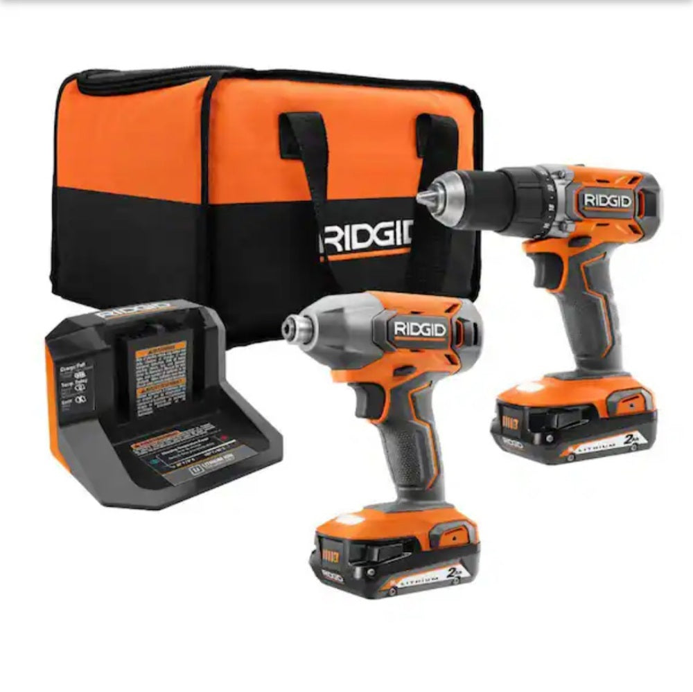 RIDGID 18V CORDLESS 2-TOOL COMB KIT WITH DRILL/DRIVER