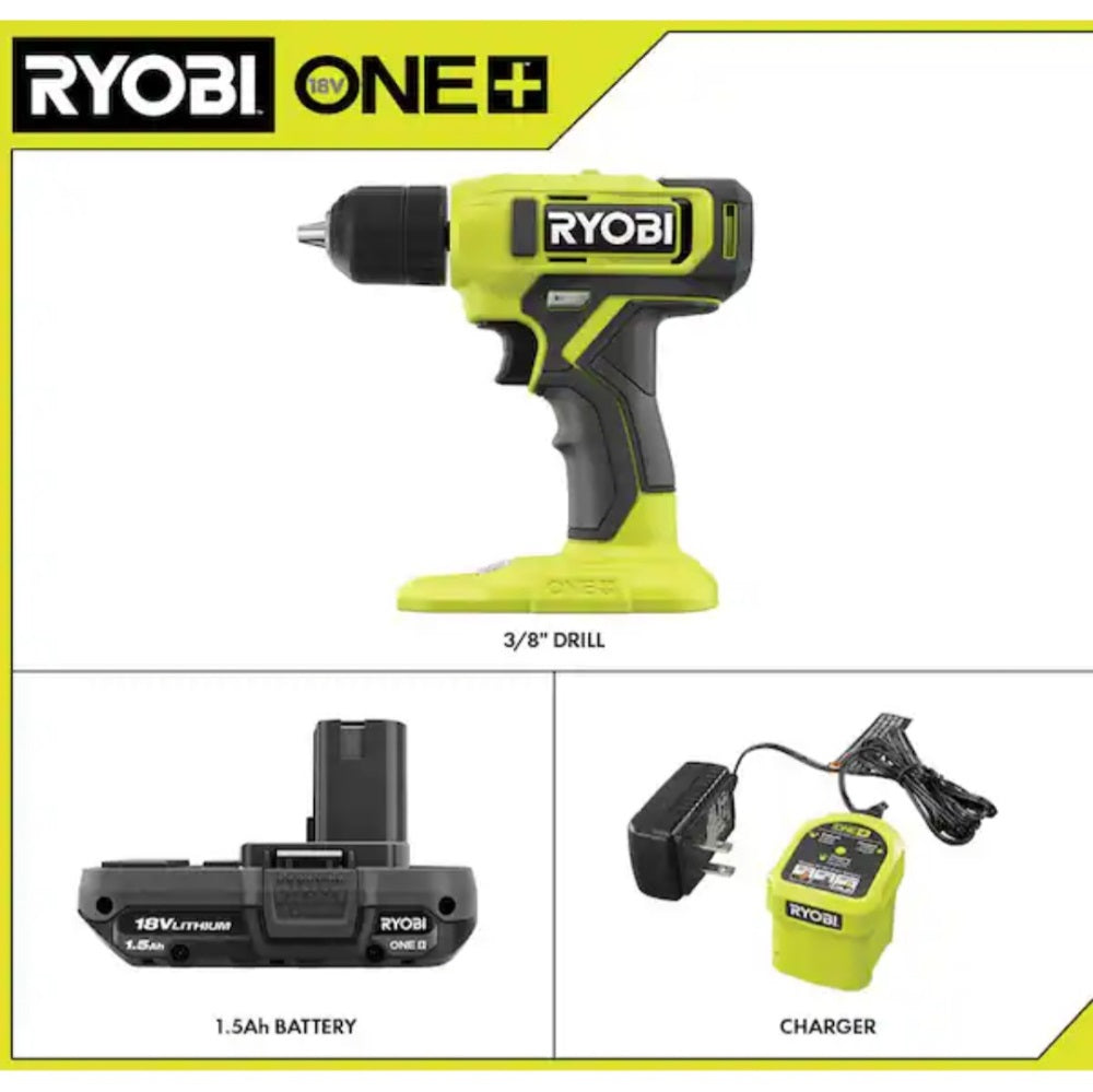 ONE+ 18V Cordless 3/8 in. Drill/Driver Kit with 1.5Ah