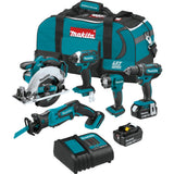 Makita XT510SM-B/C  18V LXT® Lithium-Ion Cordless 5-Pc. Combo Kit