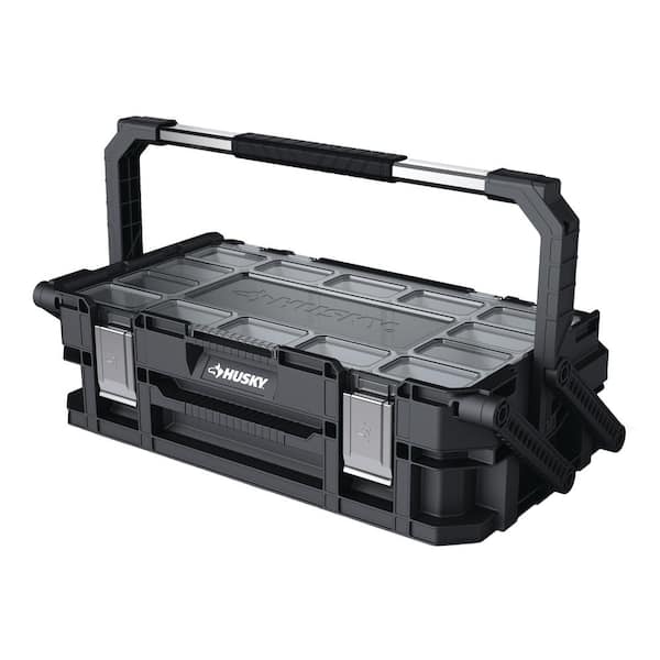 Connect Stackable Portable Cantilever 22 Removable Compartment Small Tool and Parts Organizer With Steel Handle (231738)